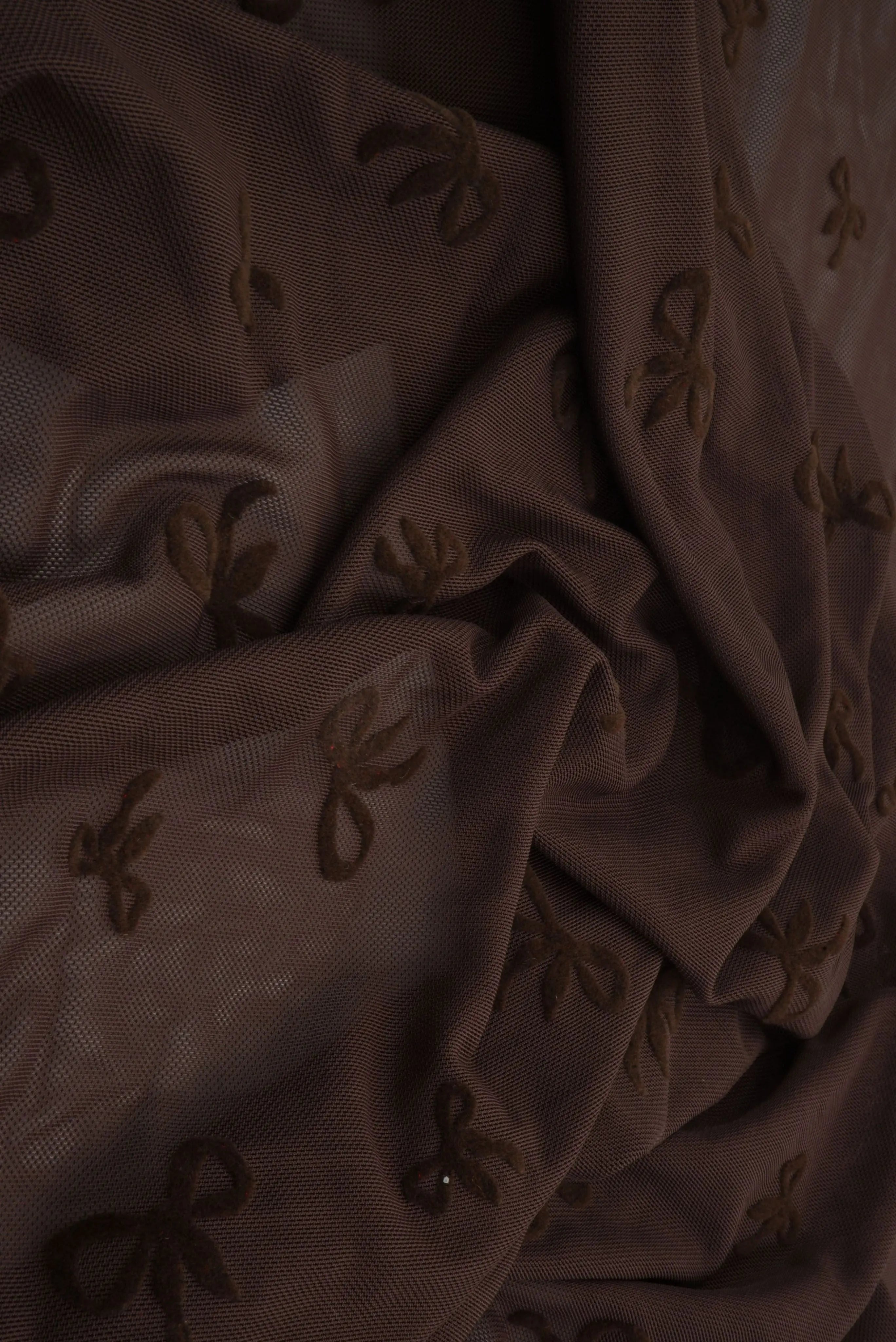 Bow Flocking Mesh Fabric FLOCK-MS11411