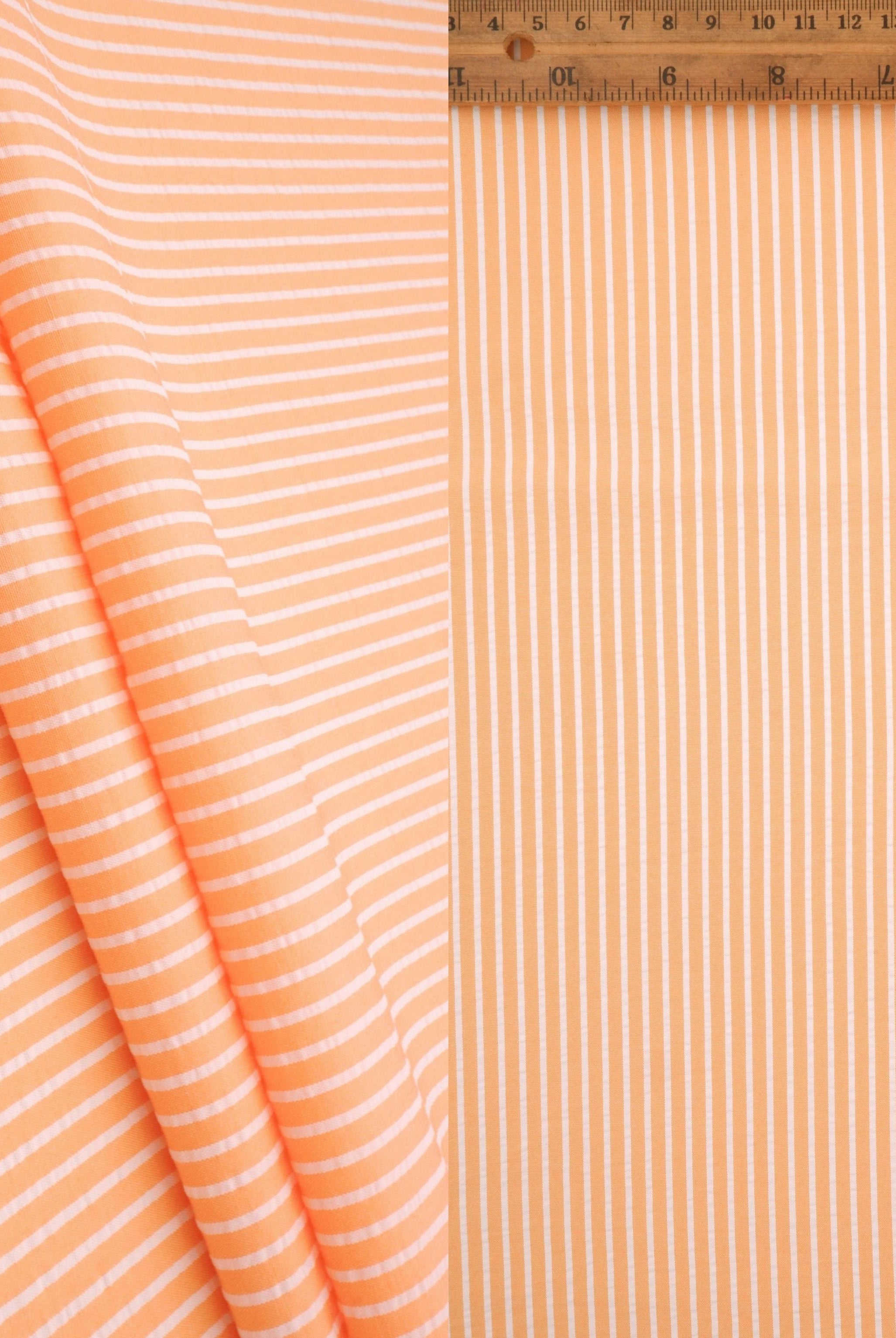 Seersucker Stripe Polyester Rayon Woven Fabric - POP4621