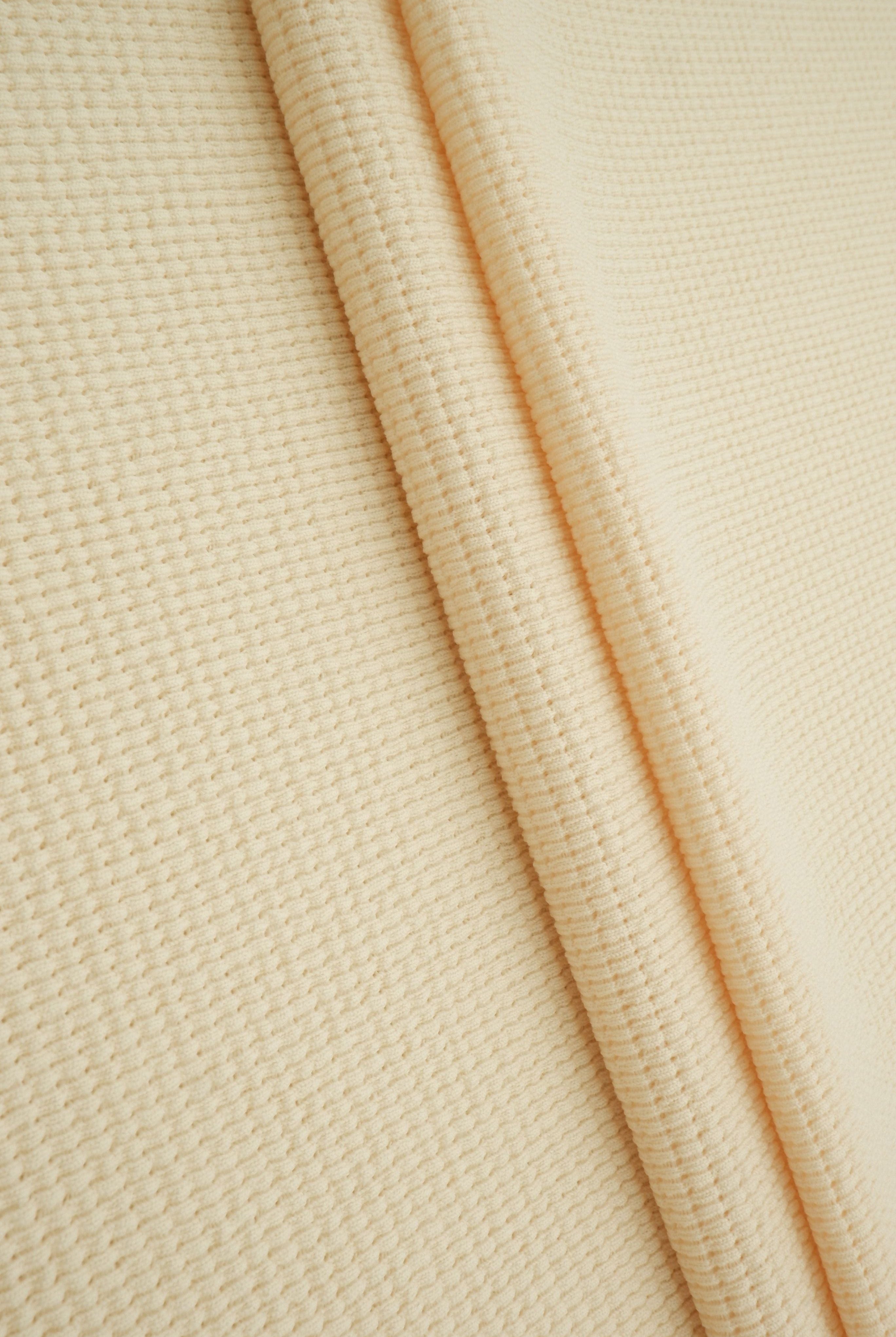 Waffle Double Knit Solid Fabric KNT4667