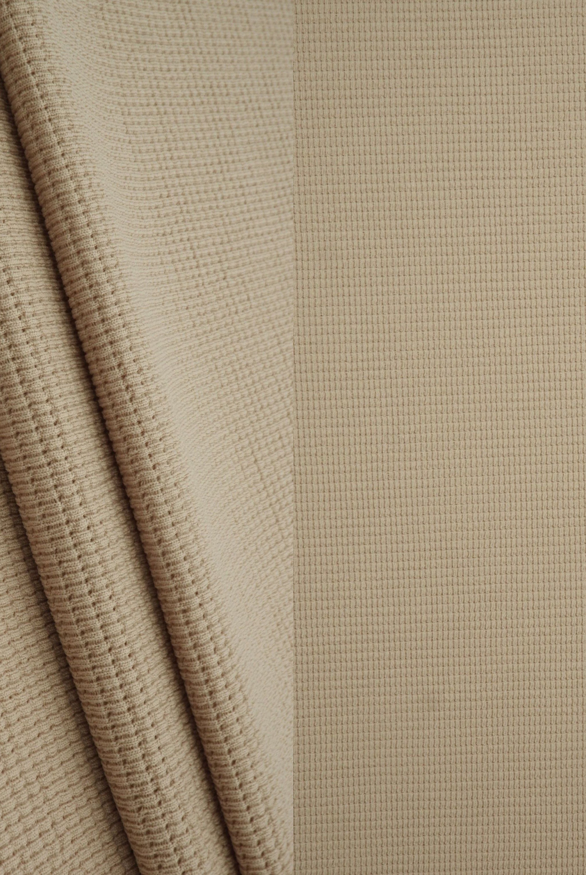 Waffle Double Knit Solid Fabric KNT4667