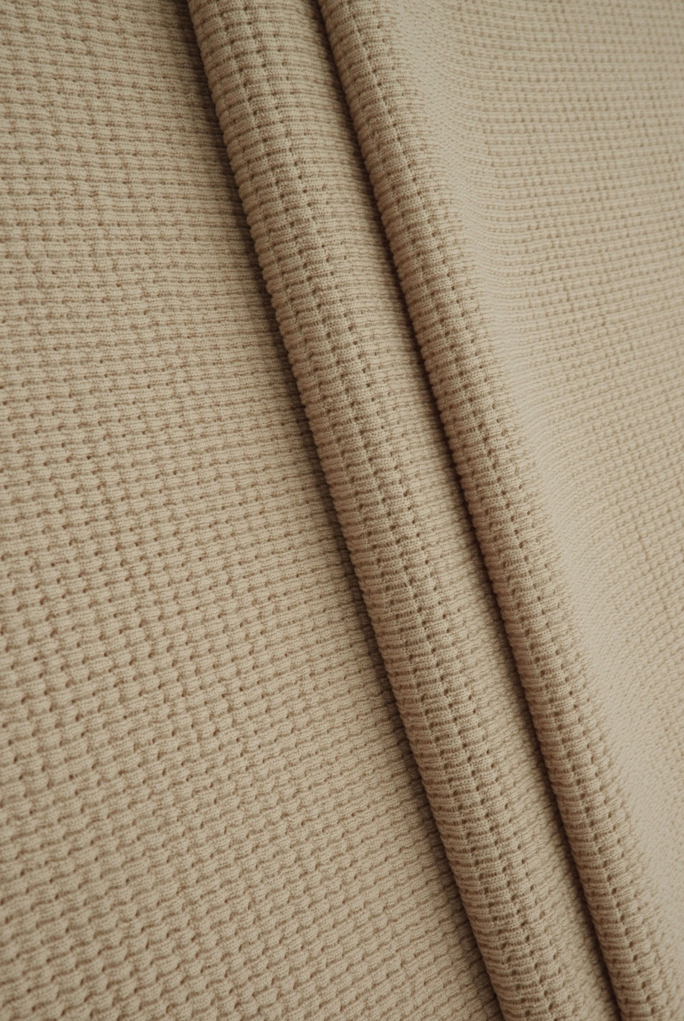 Waffle Double Knit Solid Fabric KNT4667