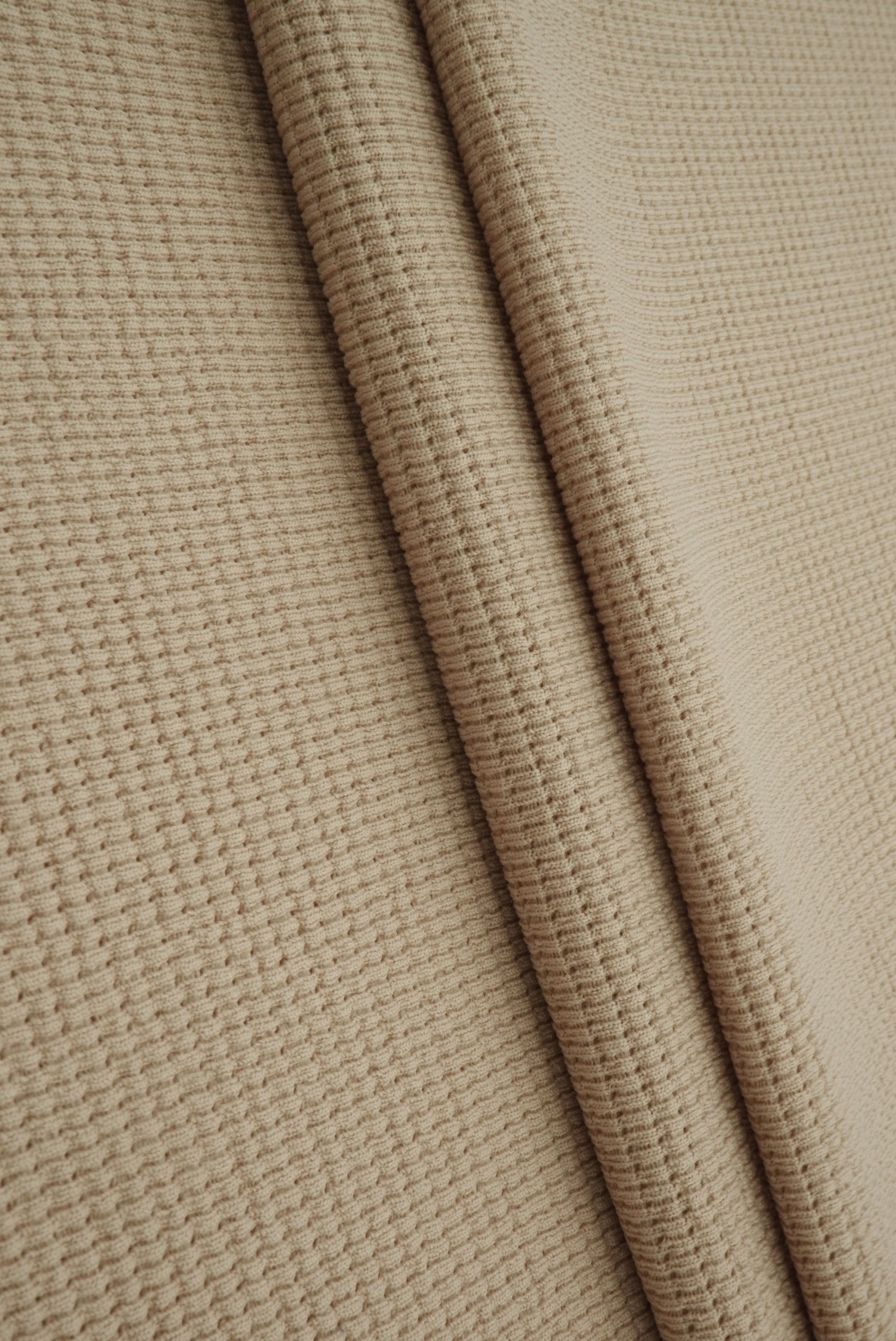 Waffle Double Knit Solid Fabric KNT4667