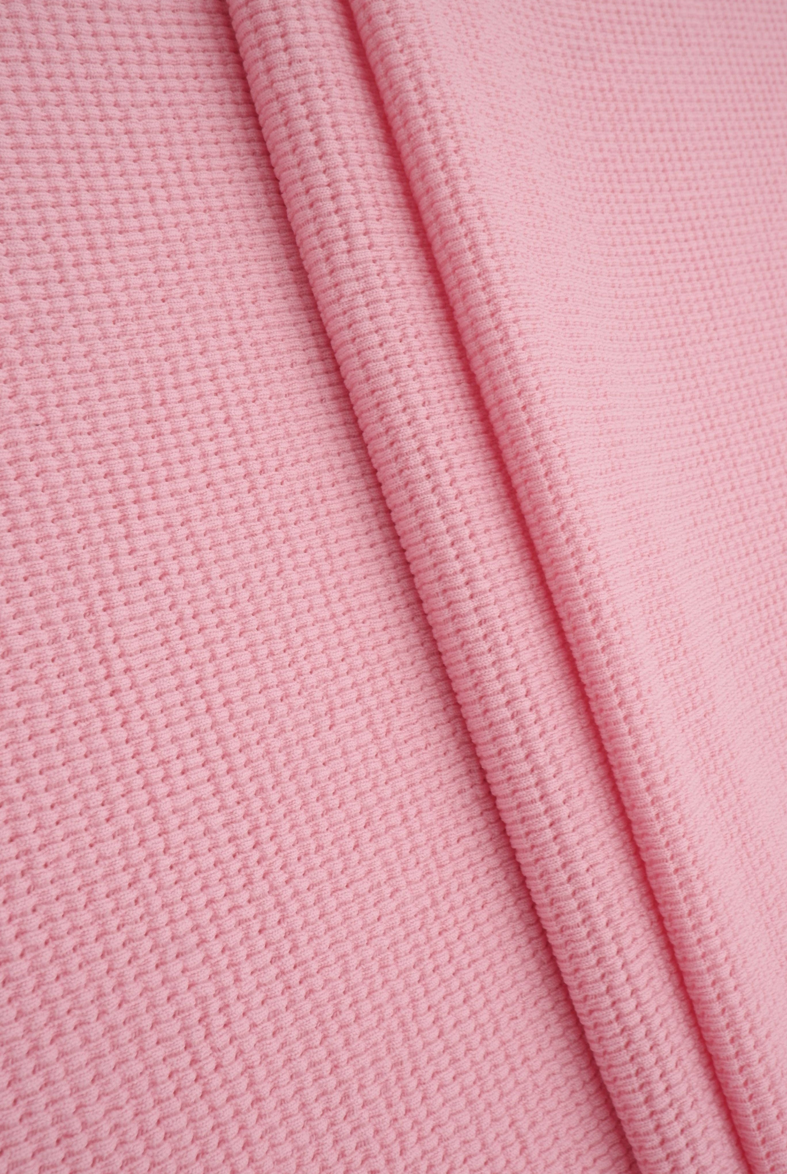 Waffle Double Knit Solid Fabric KNT4667