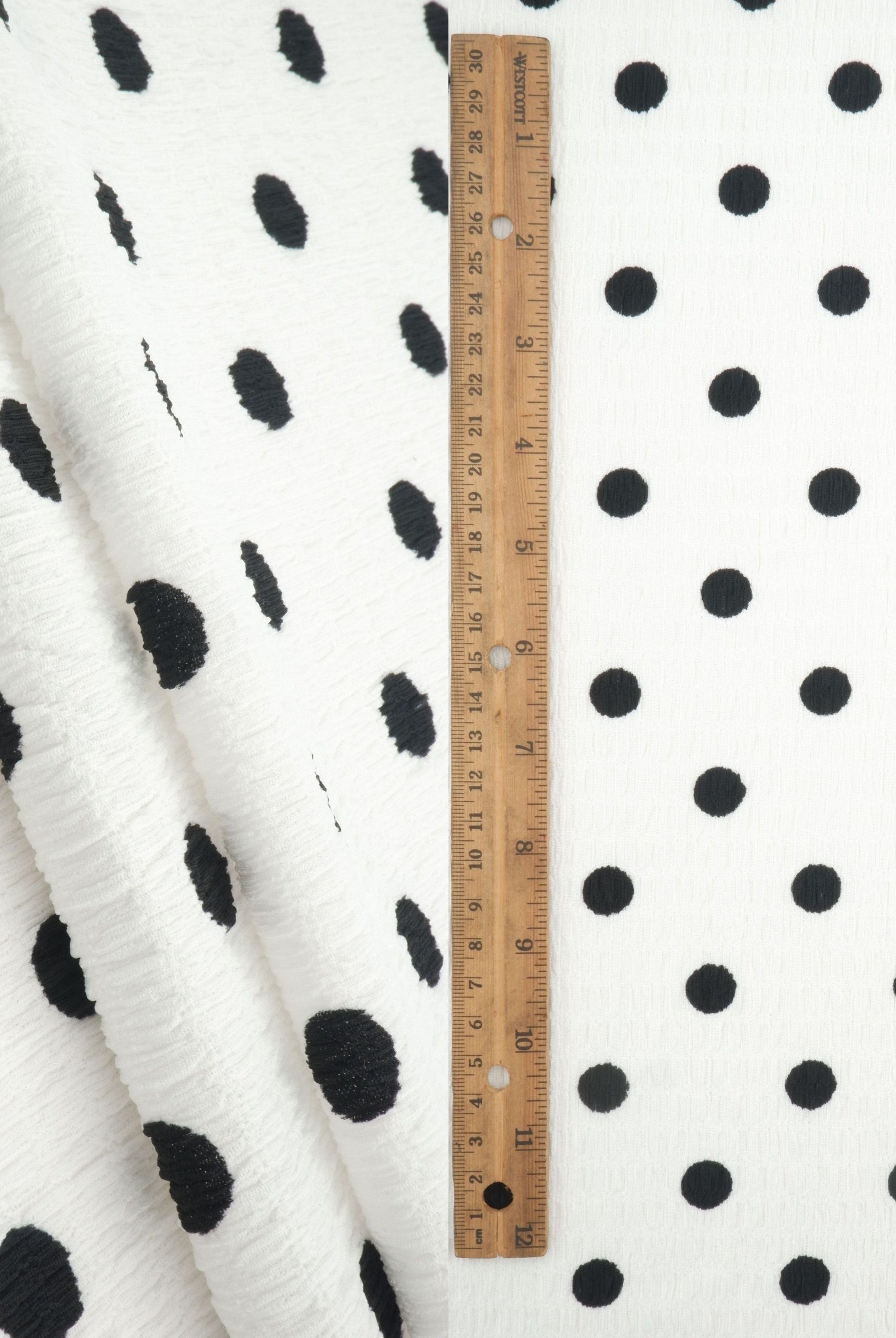 Polka Dot Crinkle Crepe Print Fabric CRP4628-SE90548