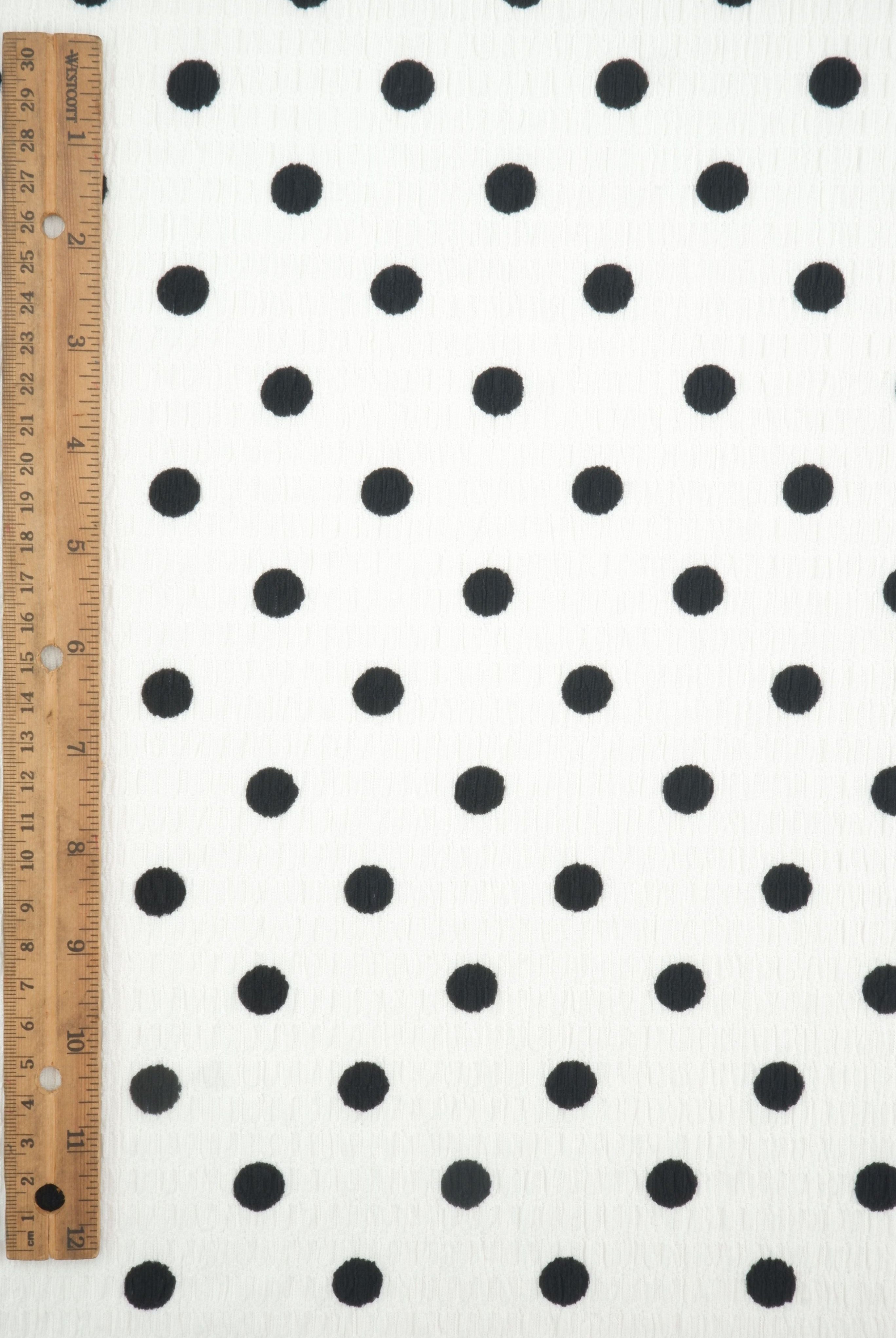 Polka Dot Crinkle Crepe Print Fabric CRP4628-SE90548