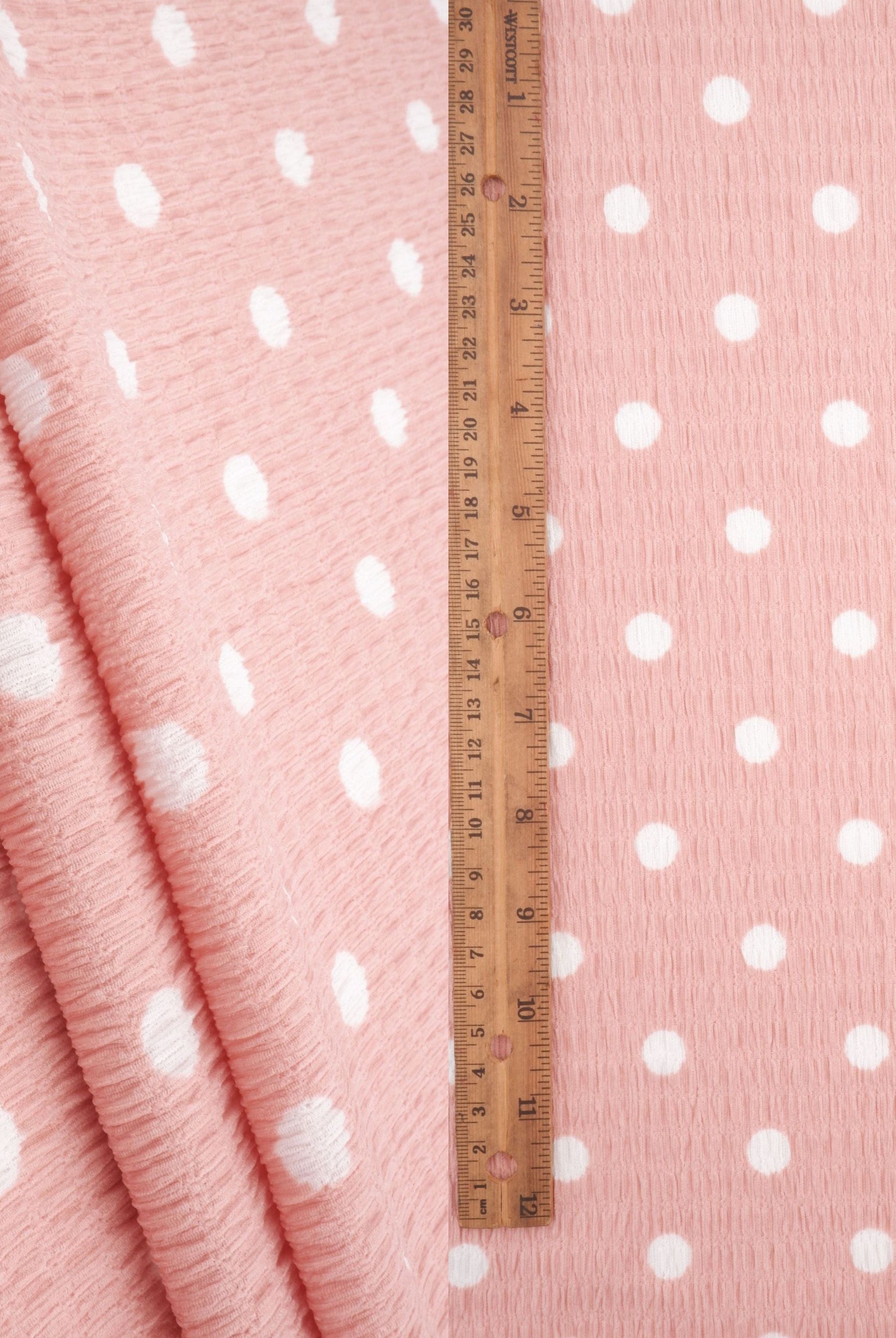 Polka Dot Crinkle Crepe Print Fabric CRP4628-SE90548