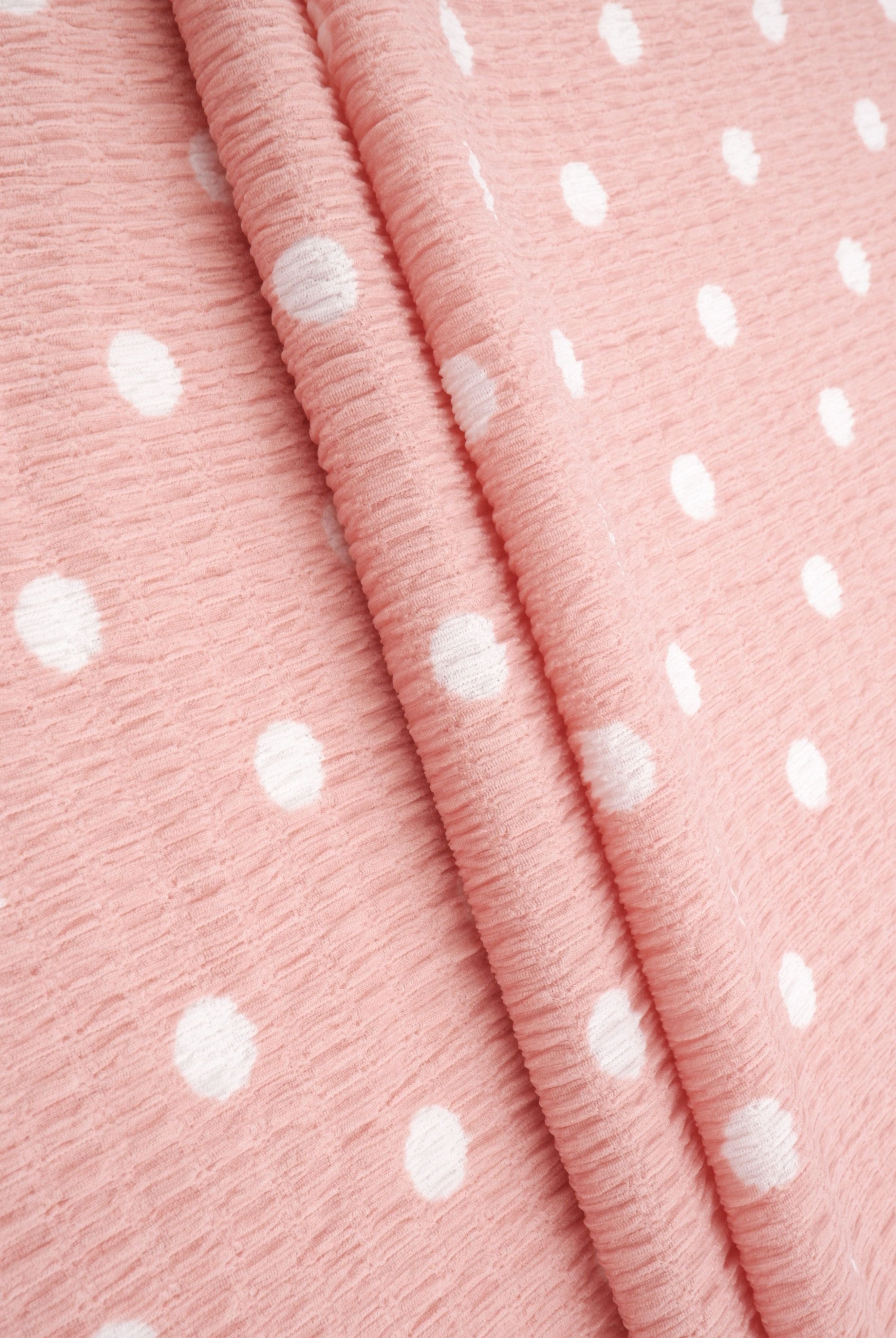 Polka Dot Crinkle Crepe Print Fabric CRP4628-SE90548