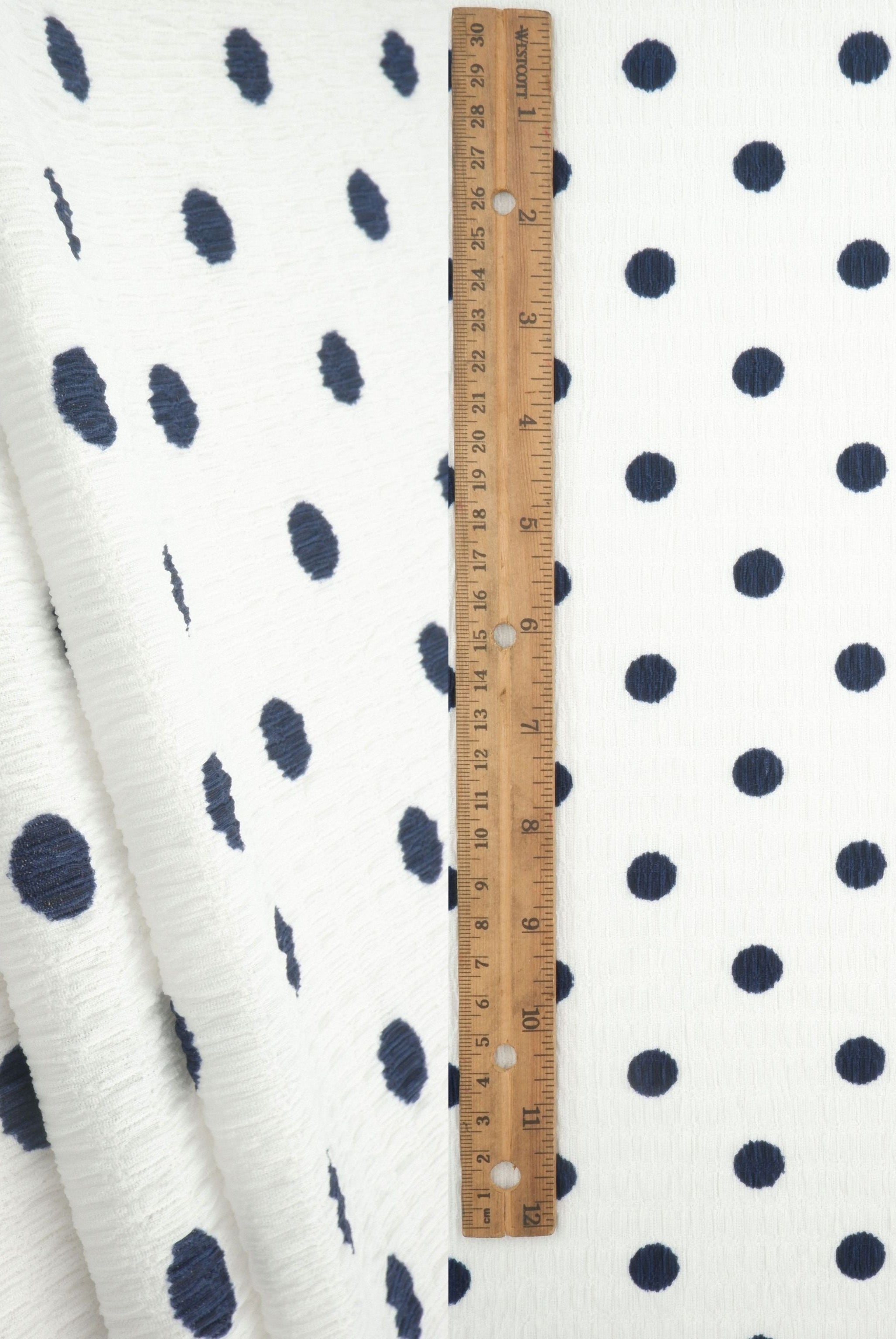Polka Dot Crinkle Crepe Print Fabric CRP4628-SE90548