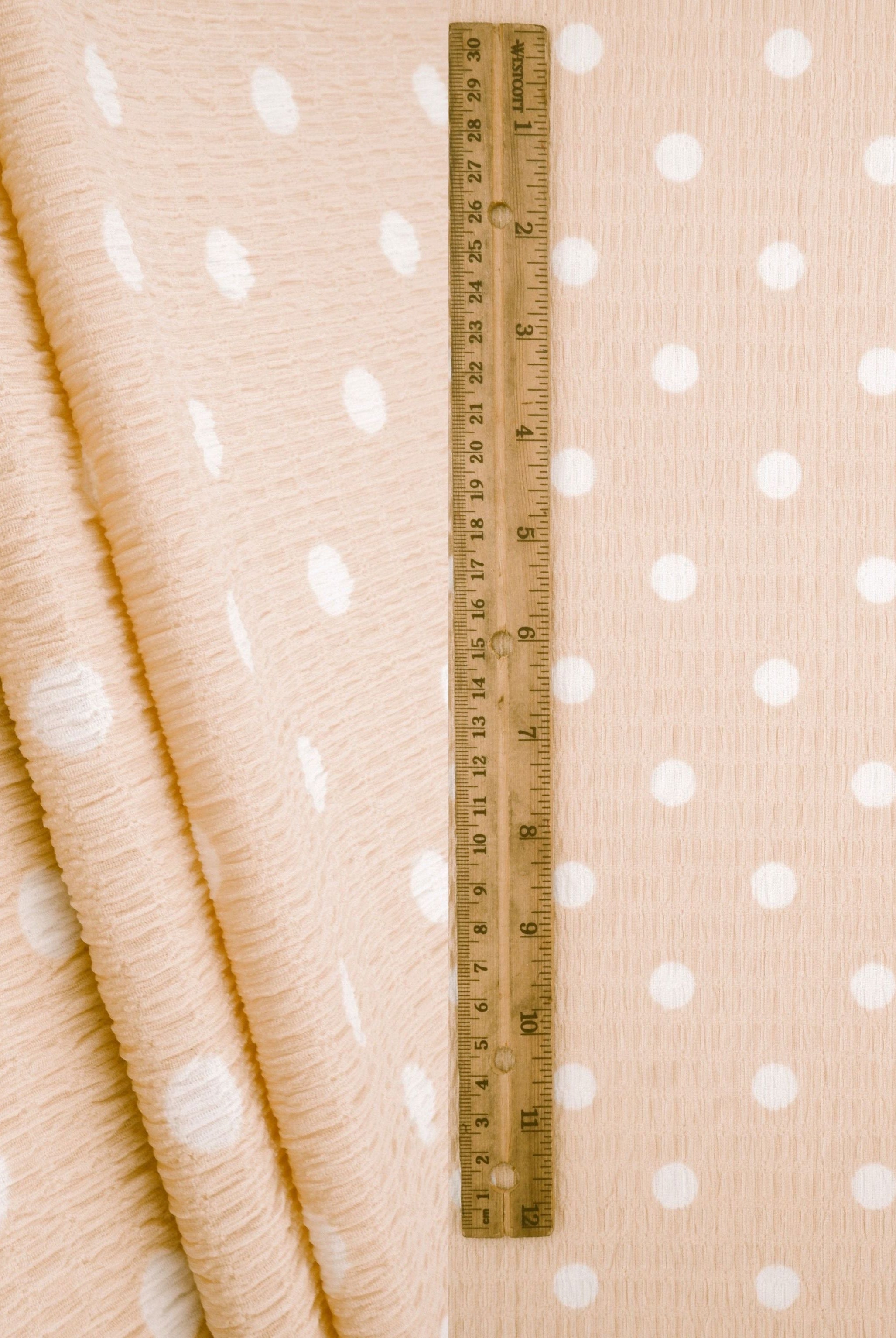 Polka Dot Crinkle Crepe Print Fabric CRP4628-SE90548