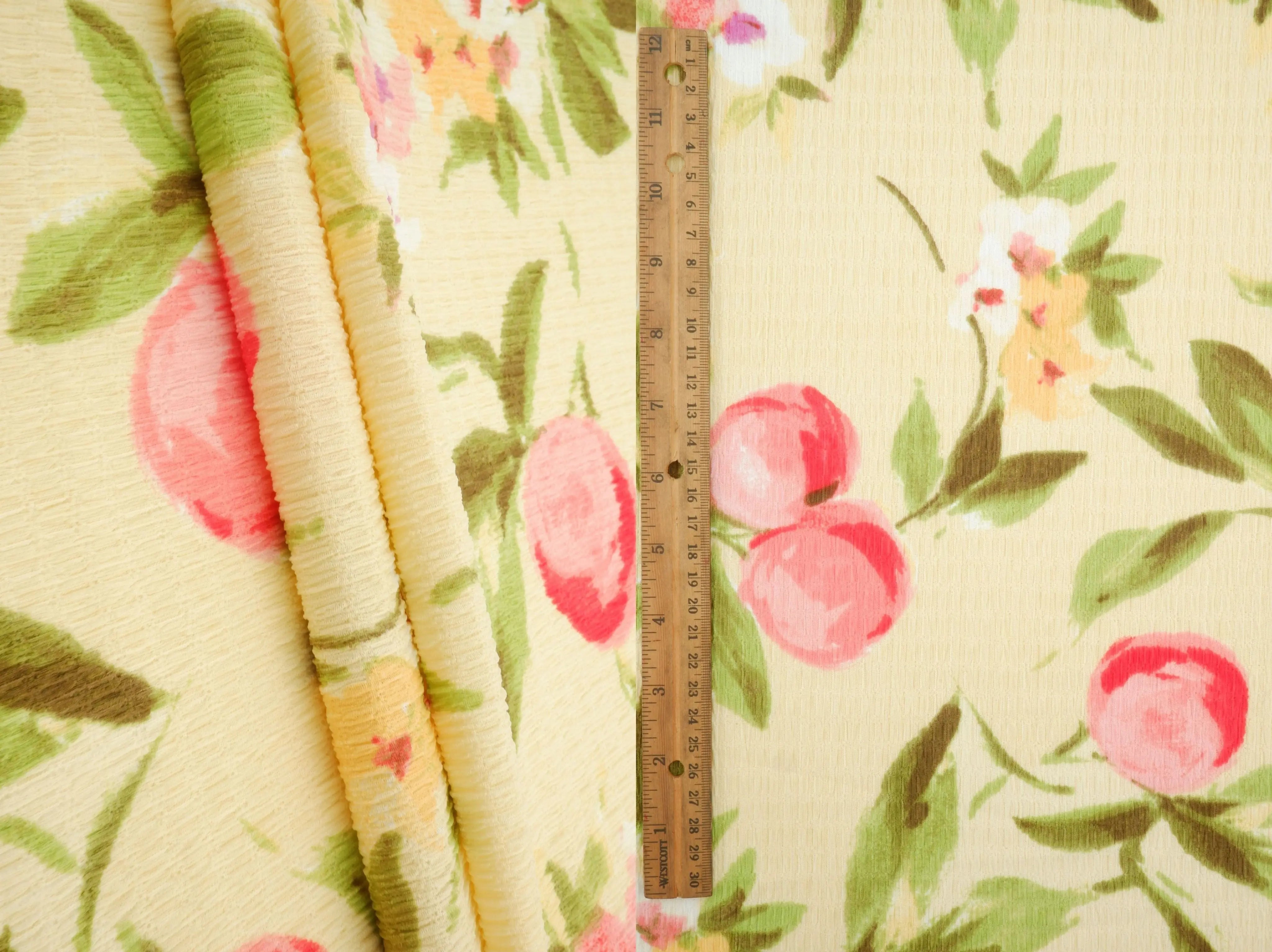 Fruit Orange Crinkle Crepe Print Fabric CRP4628-MS11603