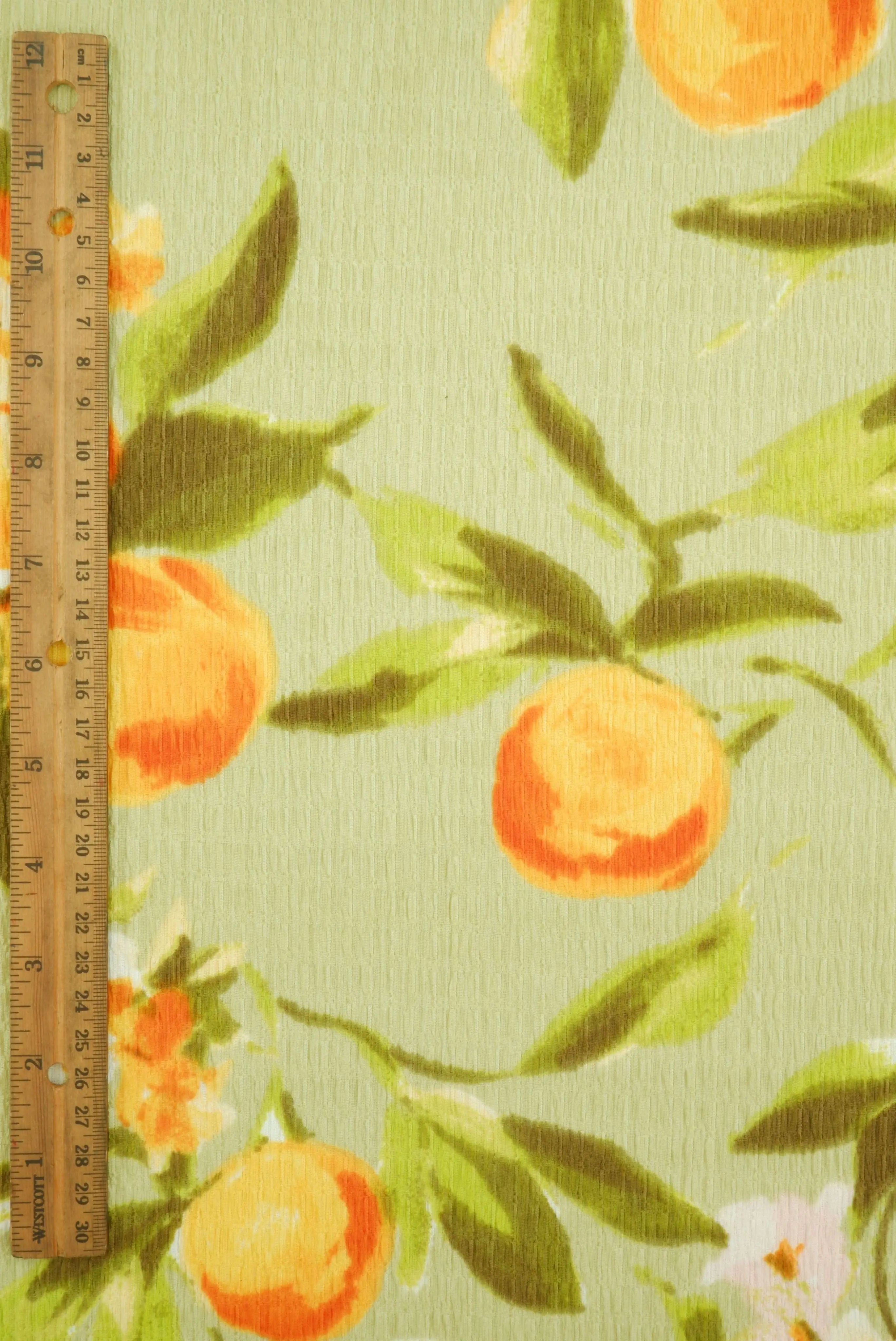 Fruit Orange Crinkle Crepe Print Fabric CRP4628-MS11603