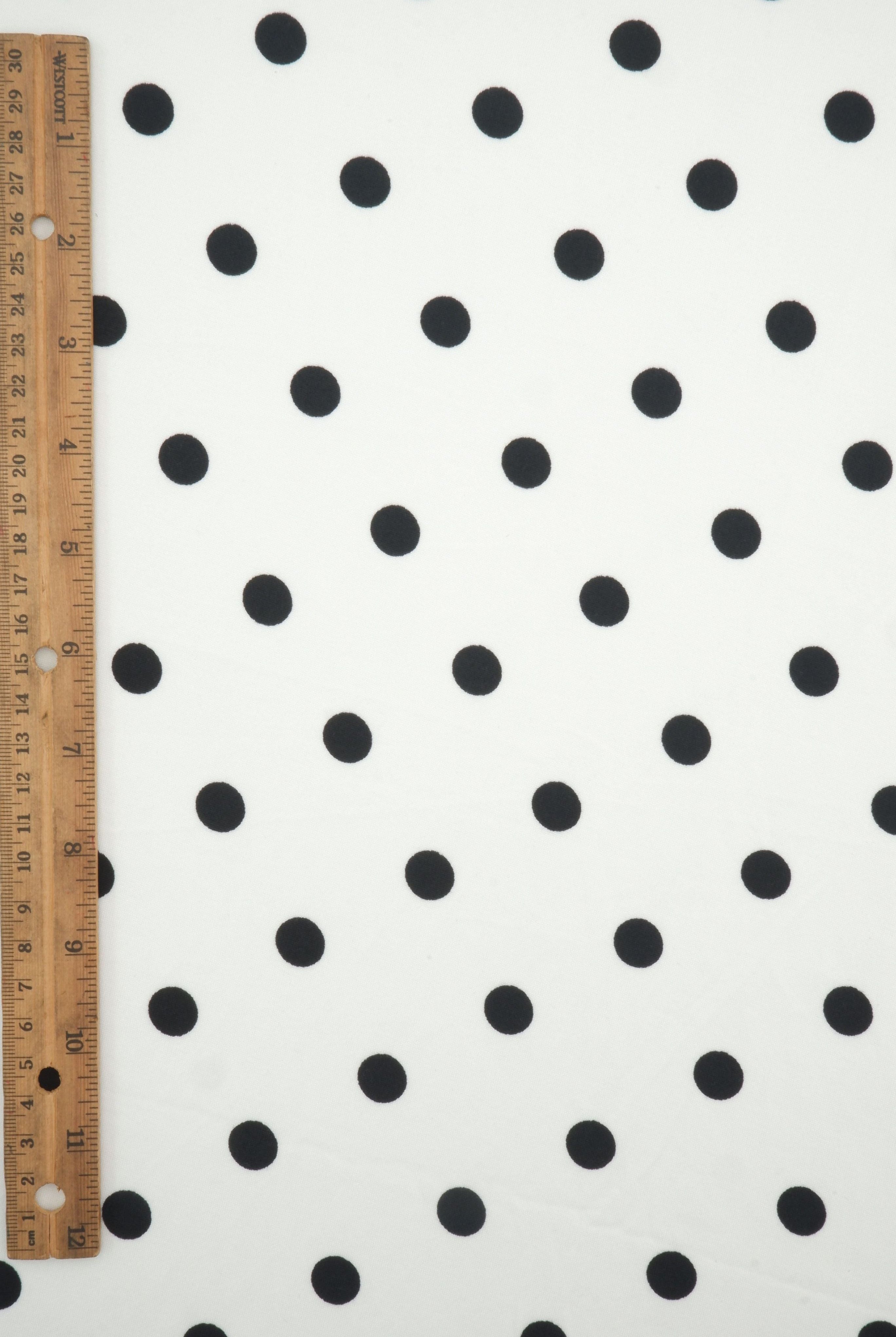 DTY Brushed Polka Dot Print Knit Fabric KNT4520-SE90548