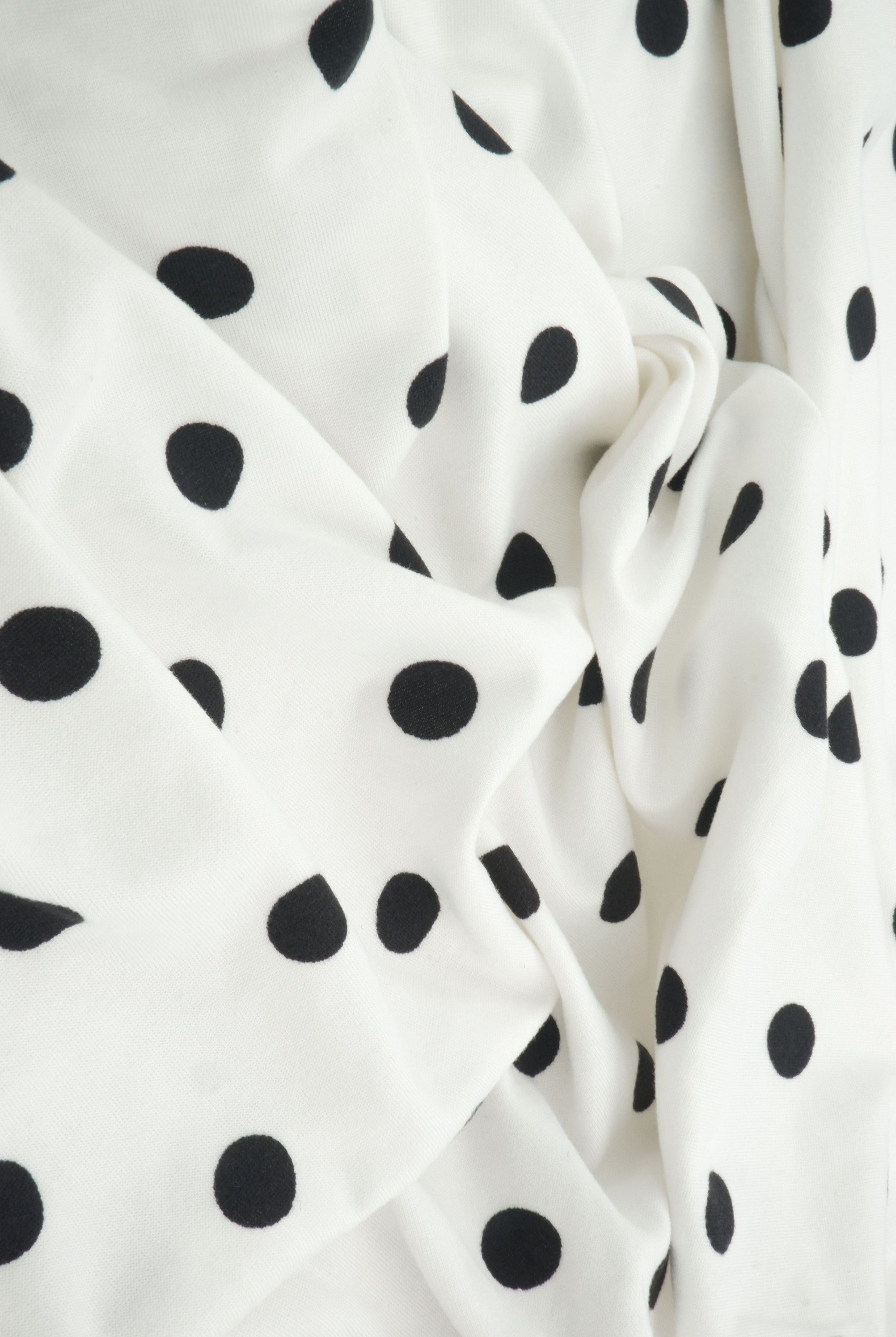 DTY Brushed Polka Dot Print Knit Fabric KNT4520-SE90548