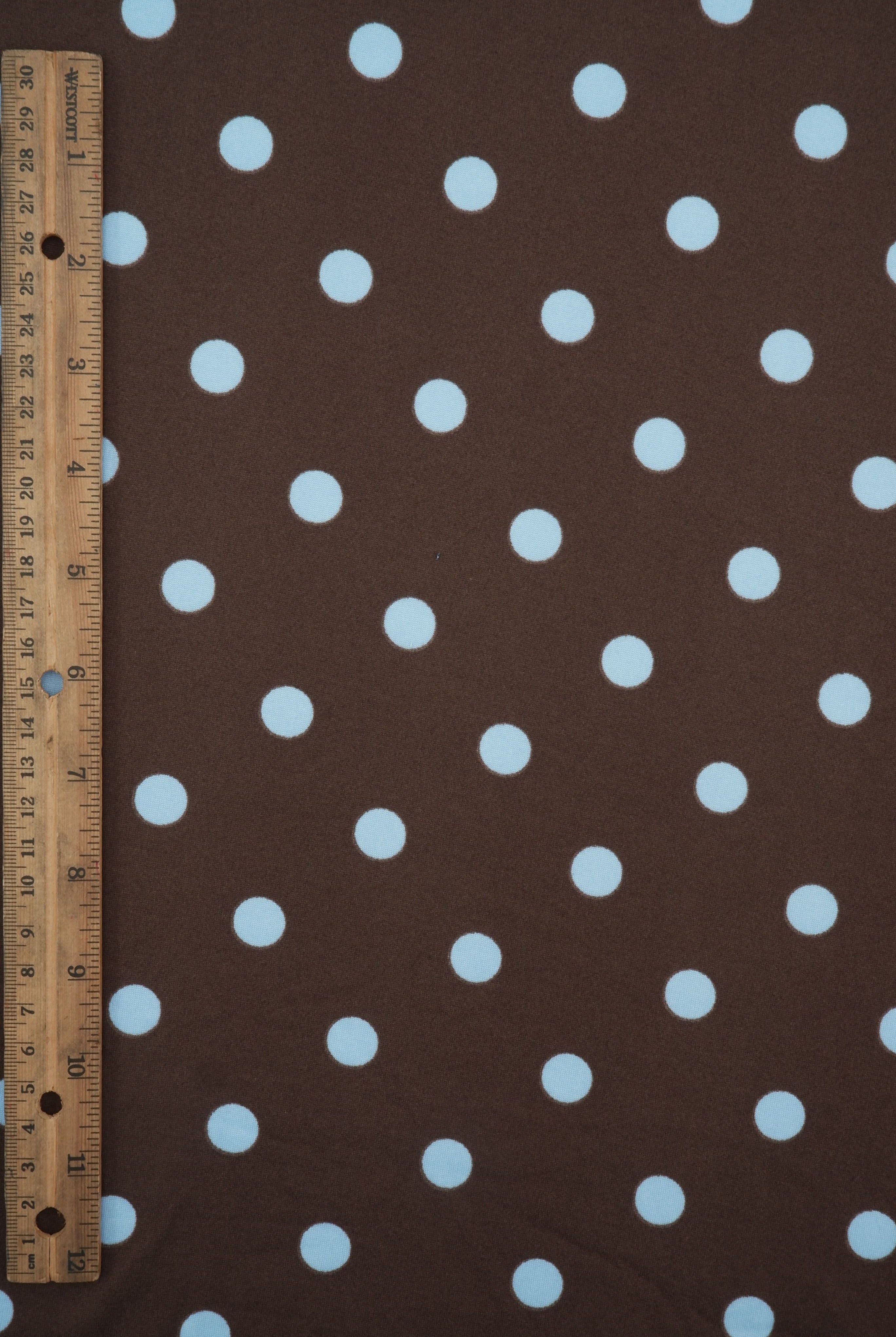 DTY Brushed Polka Dot Print Knit Fabric KNT4520-SE90548