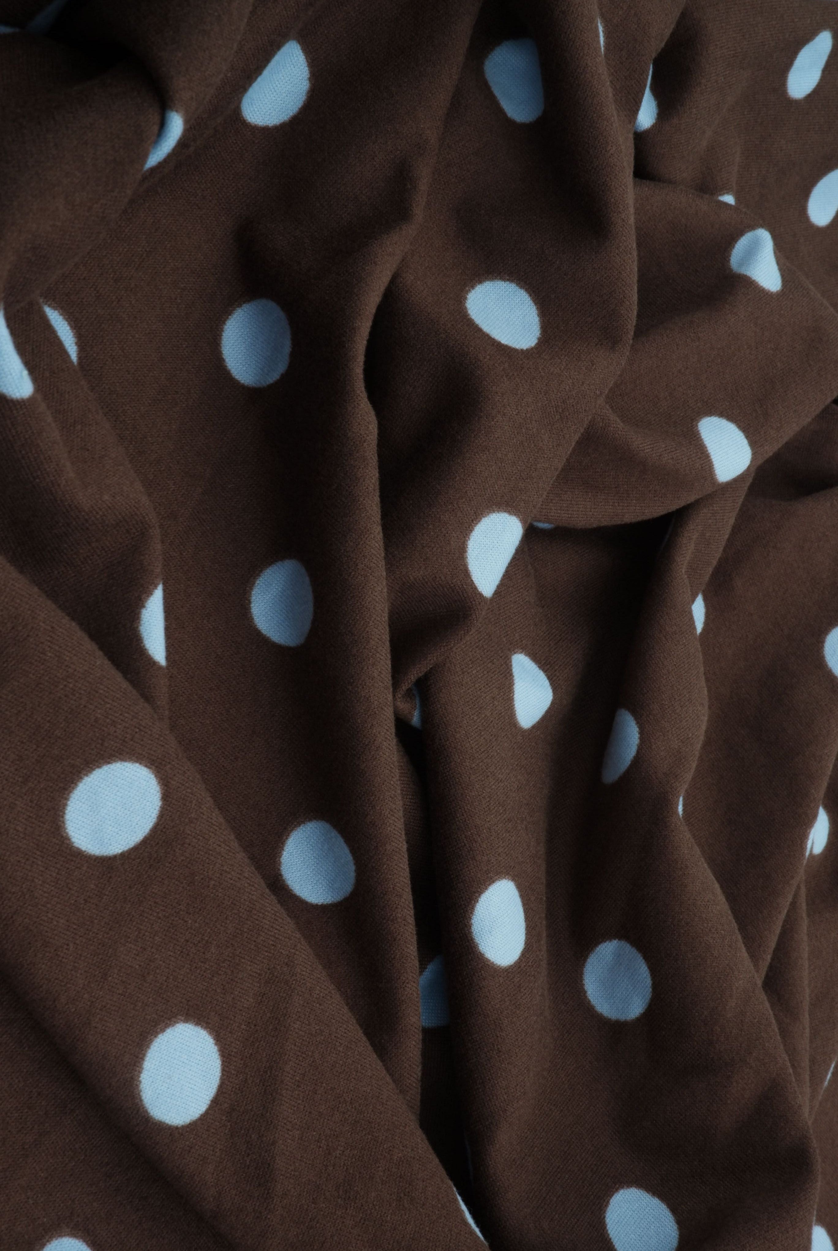 DTY Brushed Polka Dot Print Knit Fabric KNT4520-SE90548