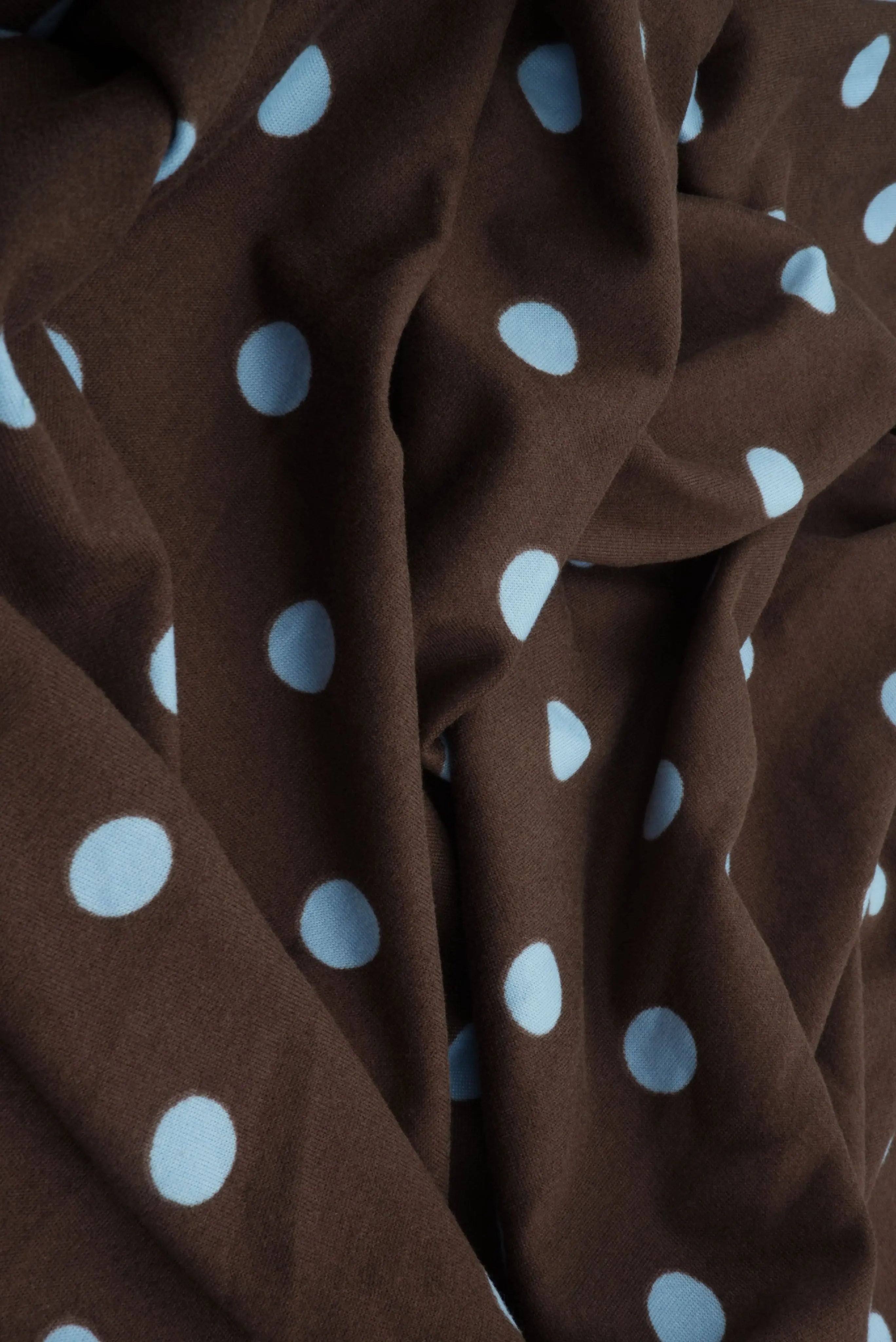 KNT4520-SE90548 BROWN/BLUE LT. BIKER SHORTS BLOUSE BODYSUIT CAMI DOT DRESS DTY BRUSHED KNIT LOUNGEWEAR PANTS POLYESTER PRINT SKIRTS SPANDEX STRETCH T-SHIRT TOPS TUNICS