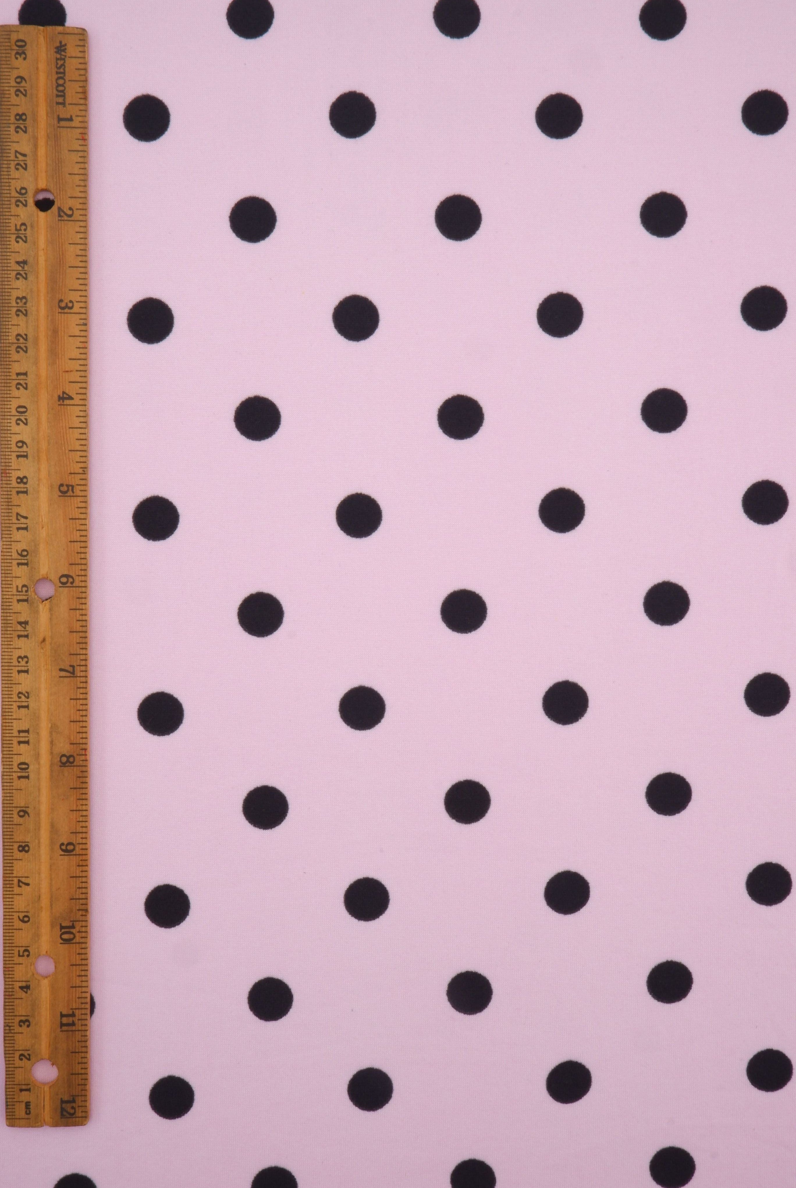 DTY Brushed Polka Dot Print Knit Fabric KNT4520-SE90548