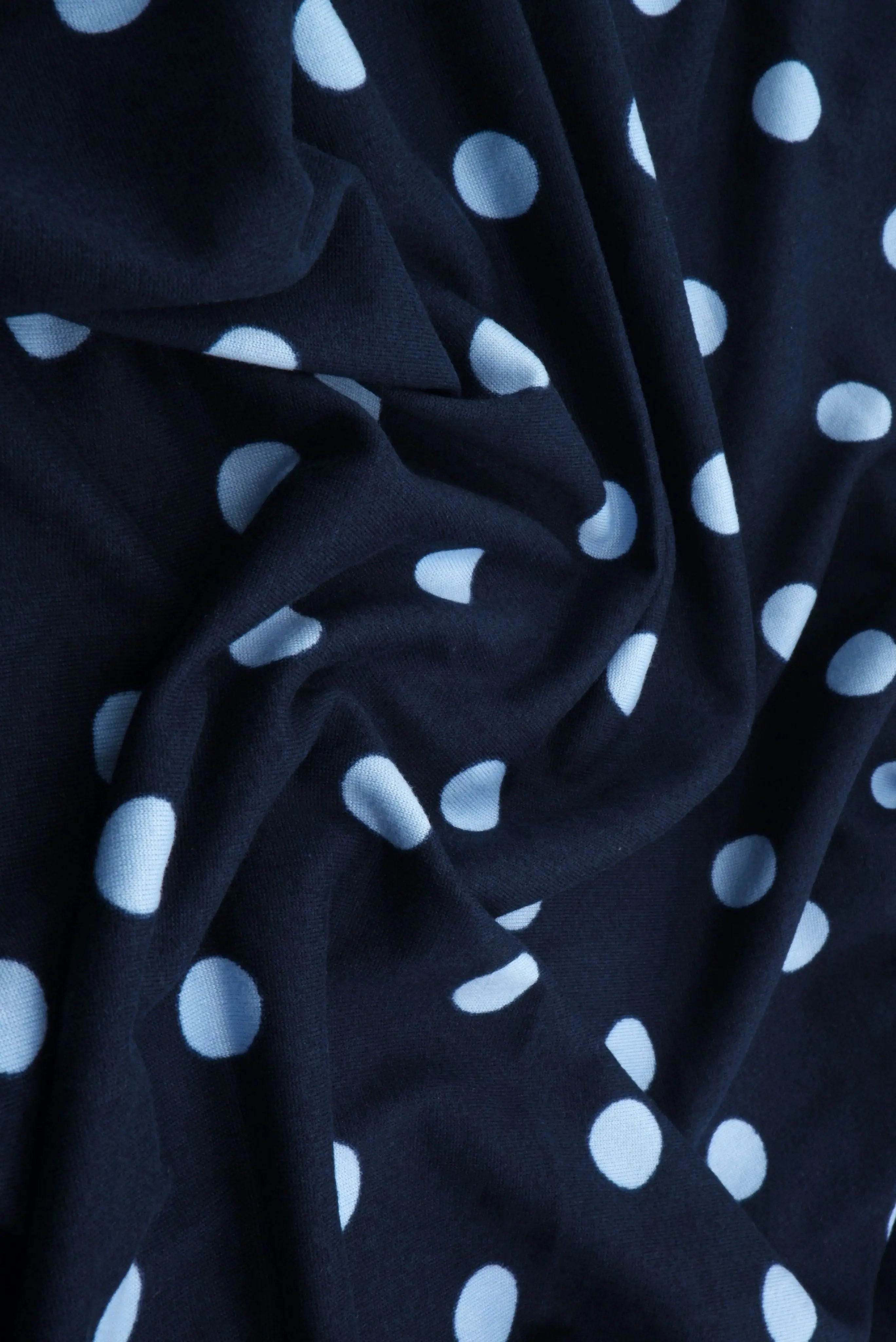 KNT4520-SE90548 NAVY BIKER SHORTS BLOUSE BODYSUIT CAMI DOT DRESS DTY BRUSHED KNIT LOUNGEWEAR PANTS POLYESTER PRINT SKIRTS SPANDEX STRETCH T-SHIRT TOPS TUNICS