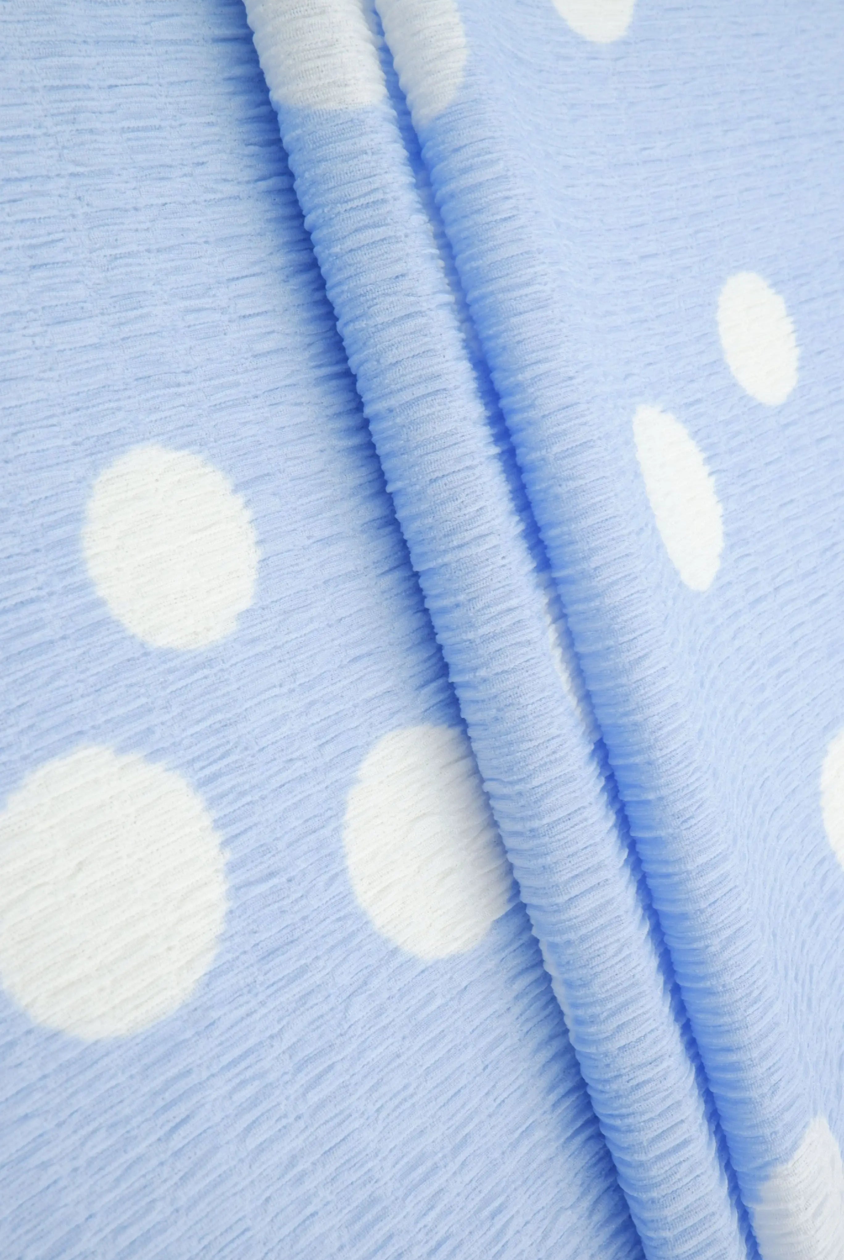 CRP4628-MS11094 BLUE LT. BOTTOMS CAMI CRINKLE DOT DRESS PANTS POLYESTER PRINT SKIRTS SPANDEX TOPS TUNICS WOVEN