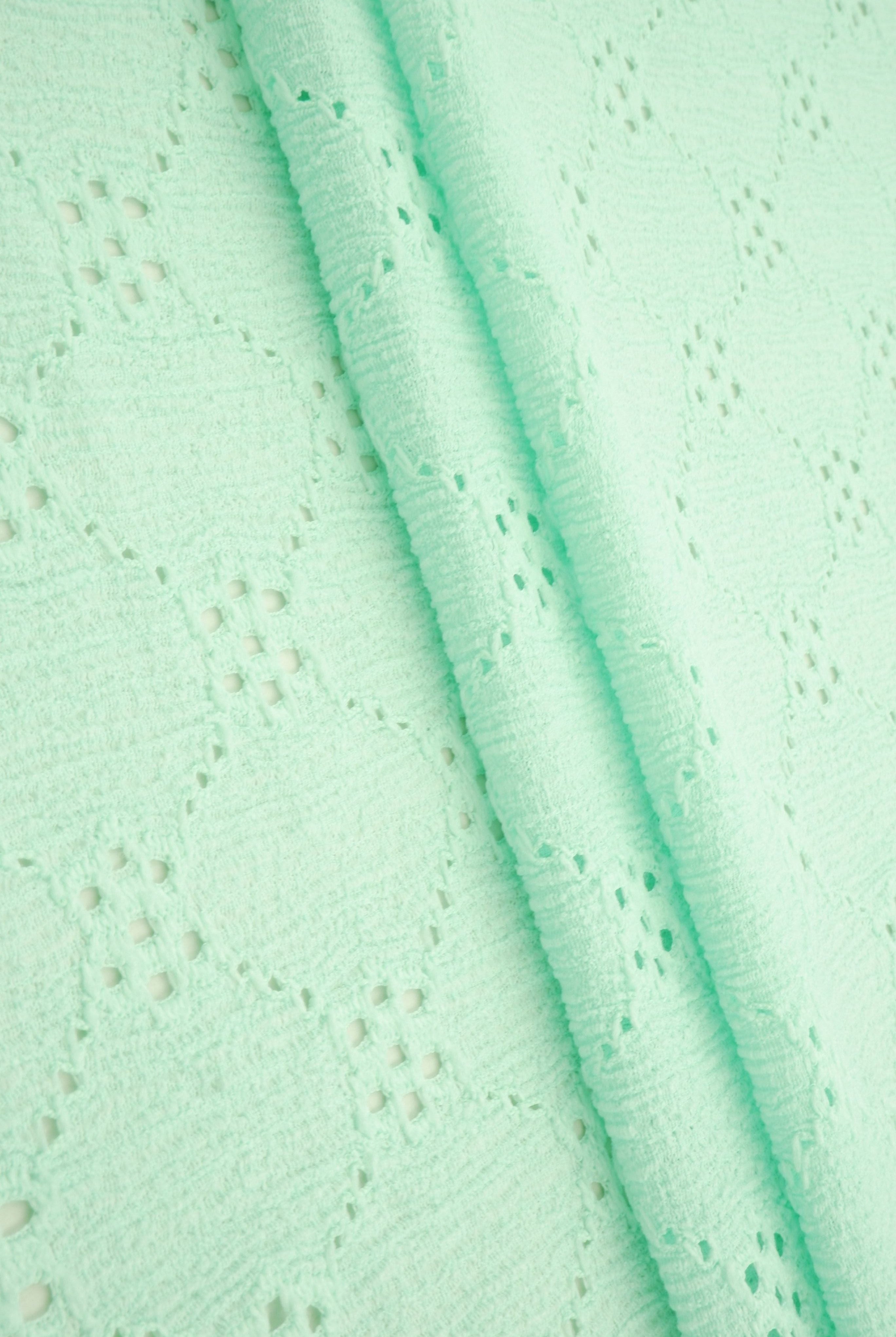 Geo Floral Eyelet Lace Fabric - LACE4556