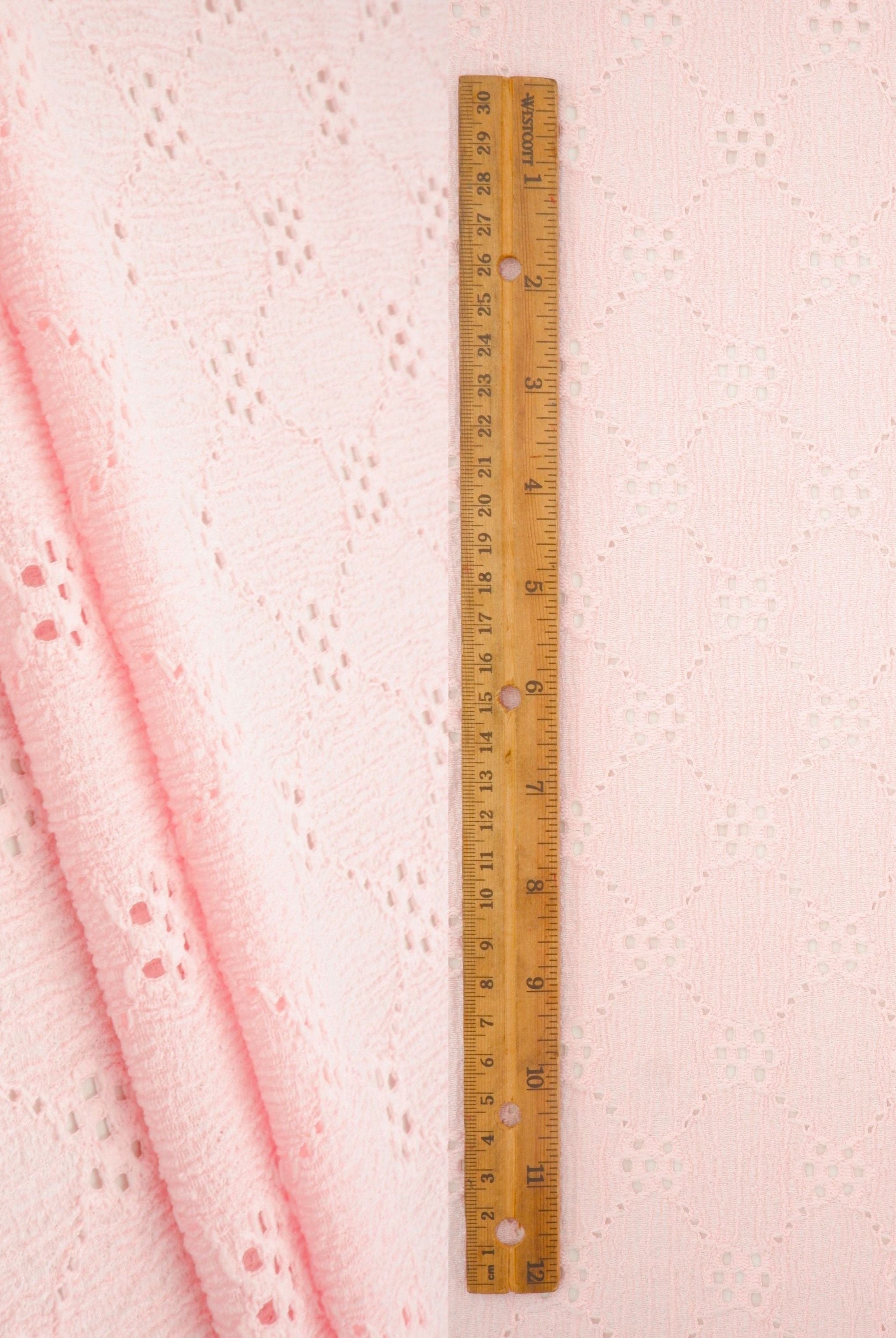 Geo Floral Eyelet Lace Fabric - LACE4556