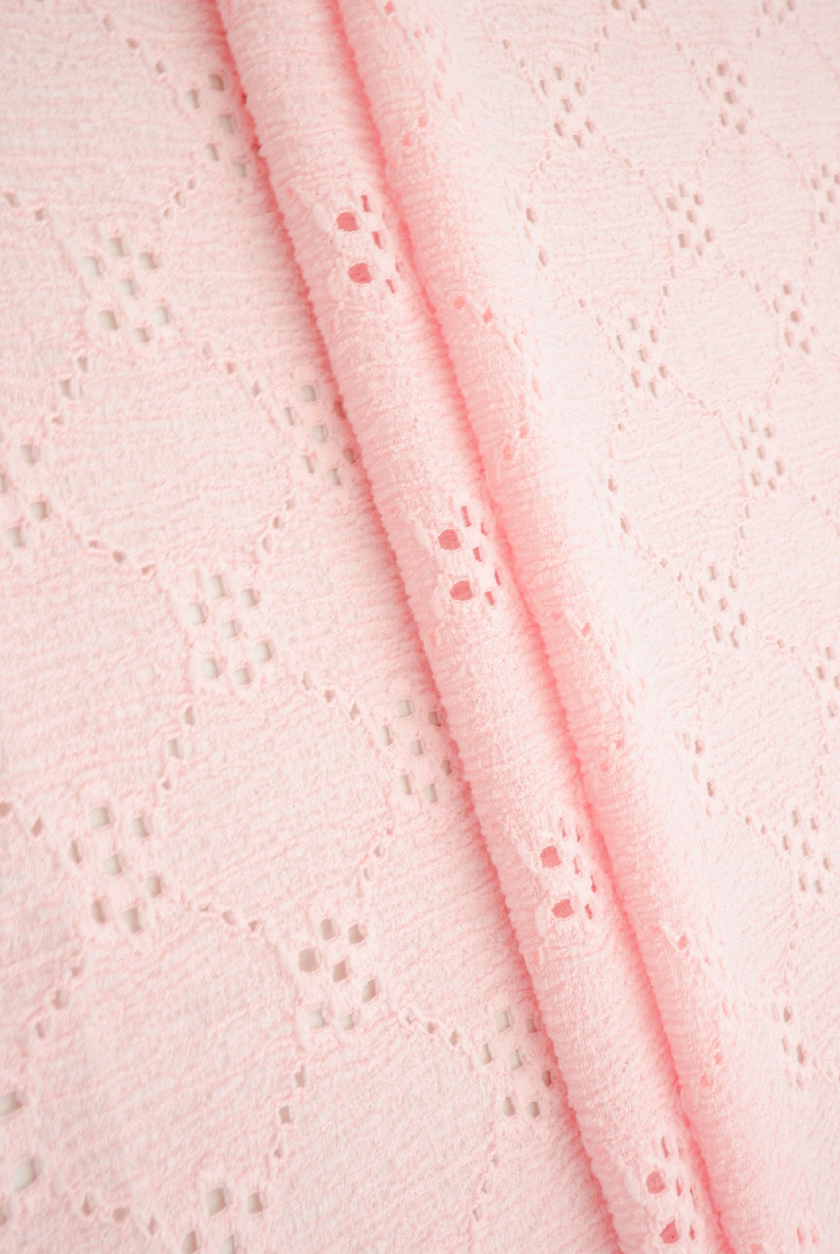 Geo Floral Eyelet Lace Fabric - LACE4556