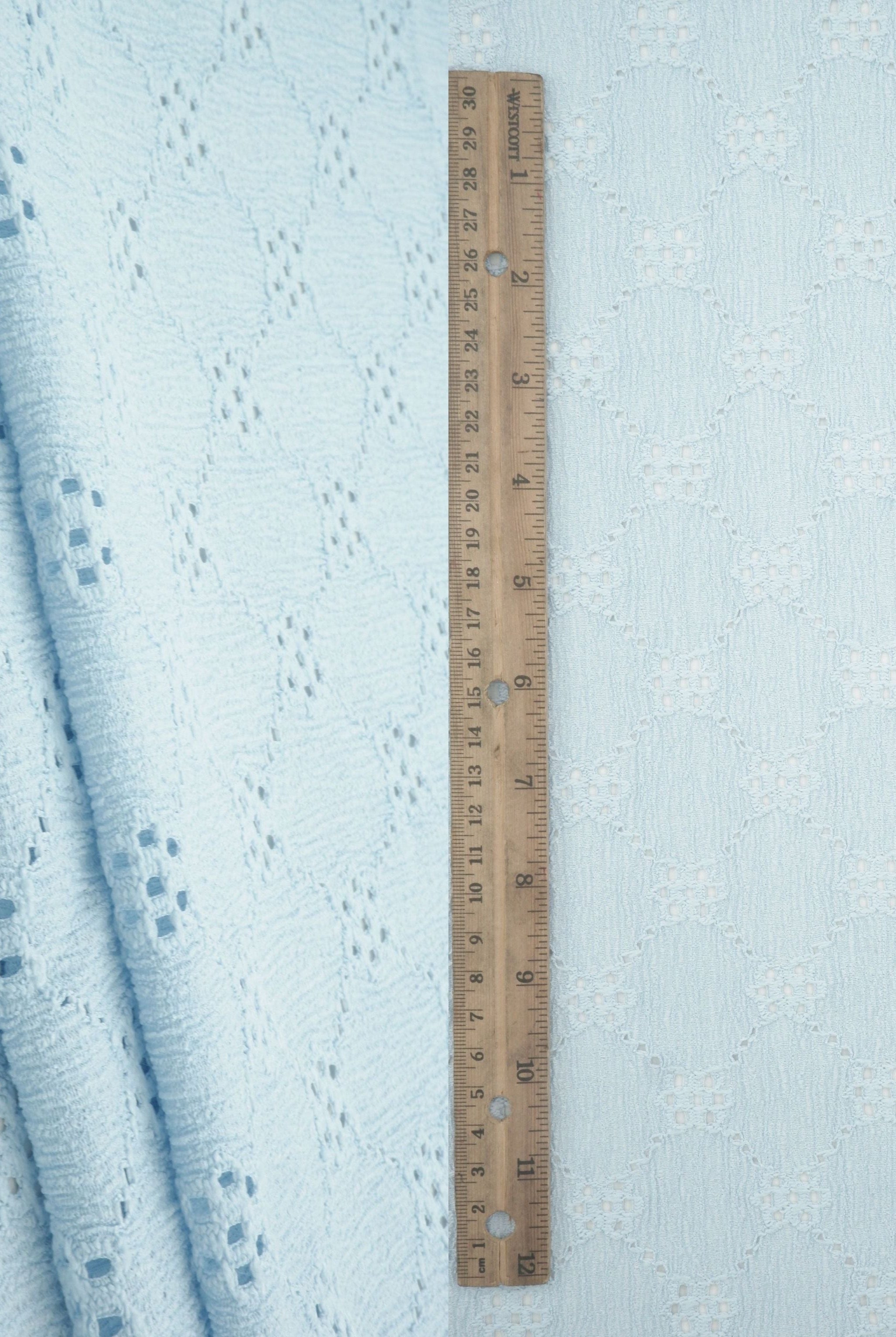 Geo Floral Eyelet Lace Fabric - LACE4556