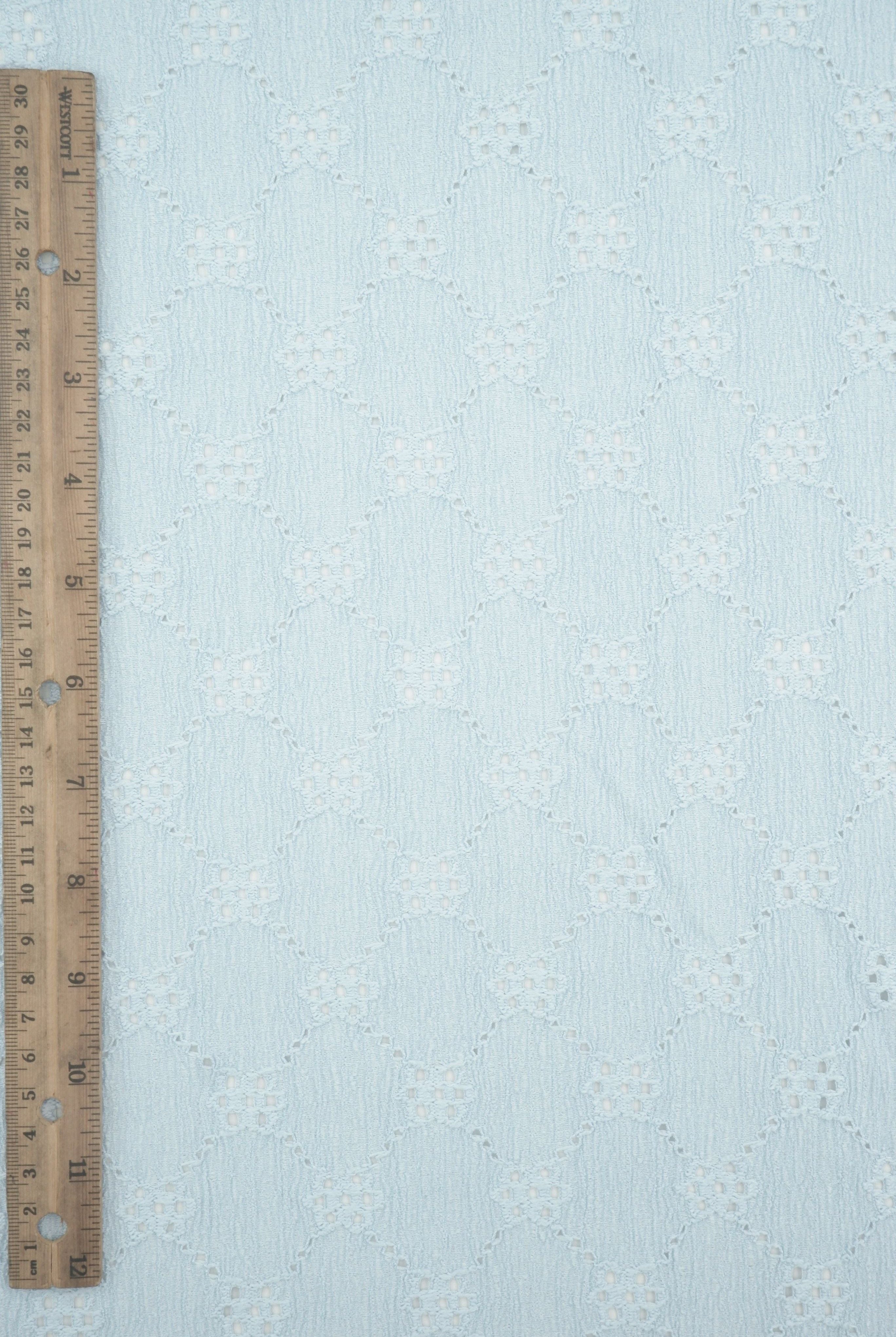 Geo Floral Eyelet Lace Fabric - LACE4556
