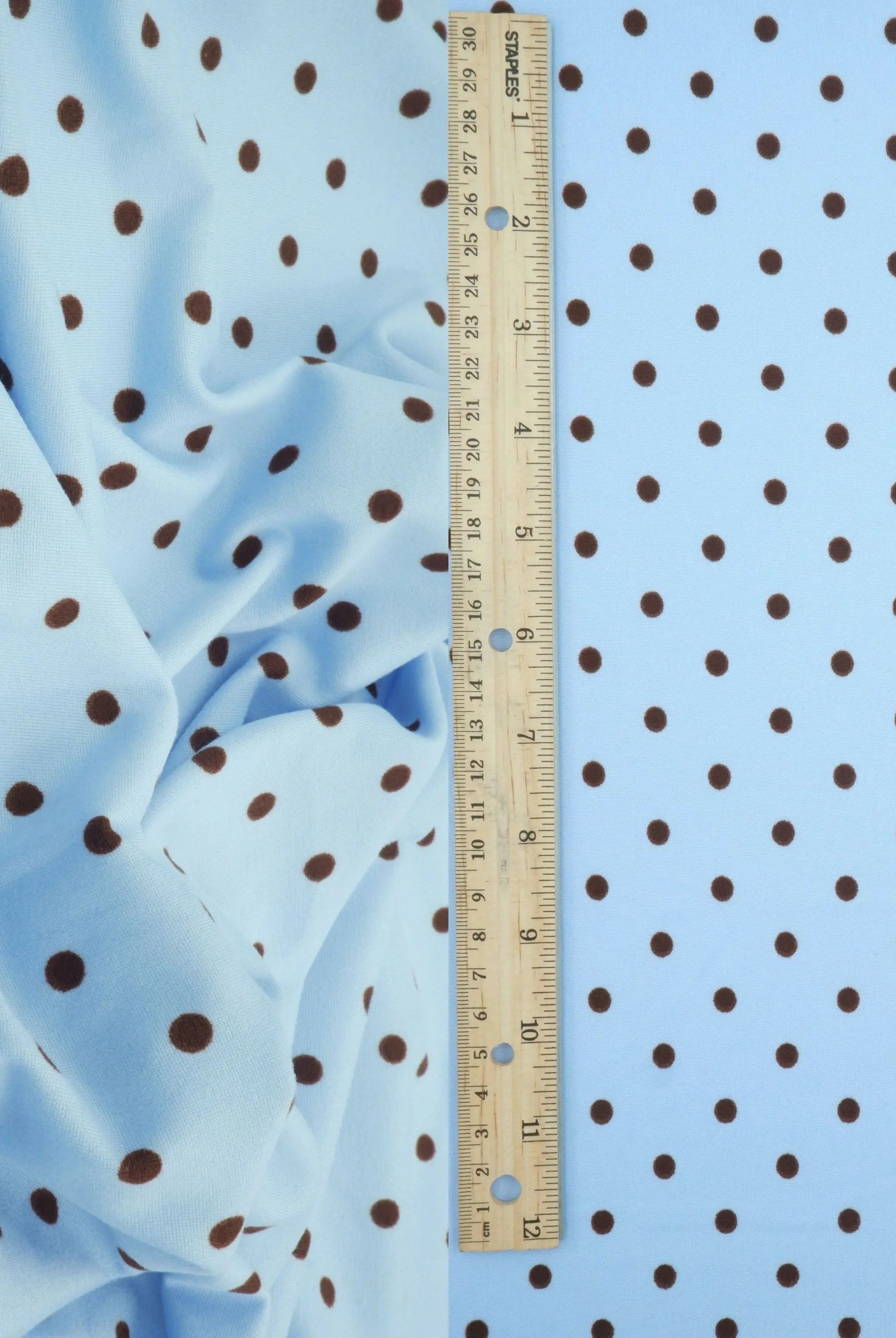 KNT4520-MS11654 BLUE/DK.BROWN BOTTOMS DRESS DTY BRUSHED KNIT POLYESTER SPANDEX T-SHIRT TOPS