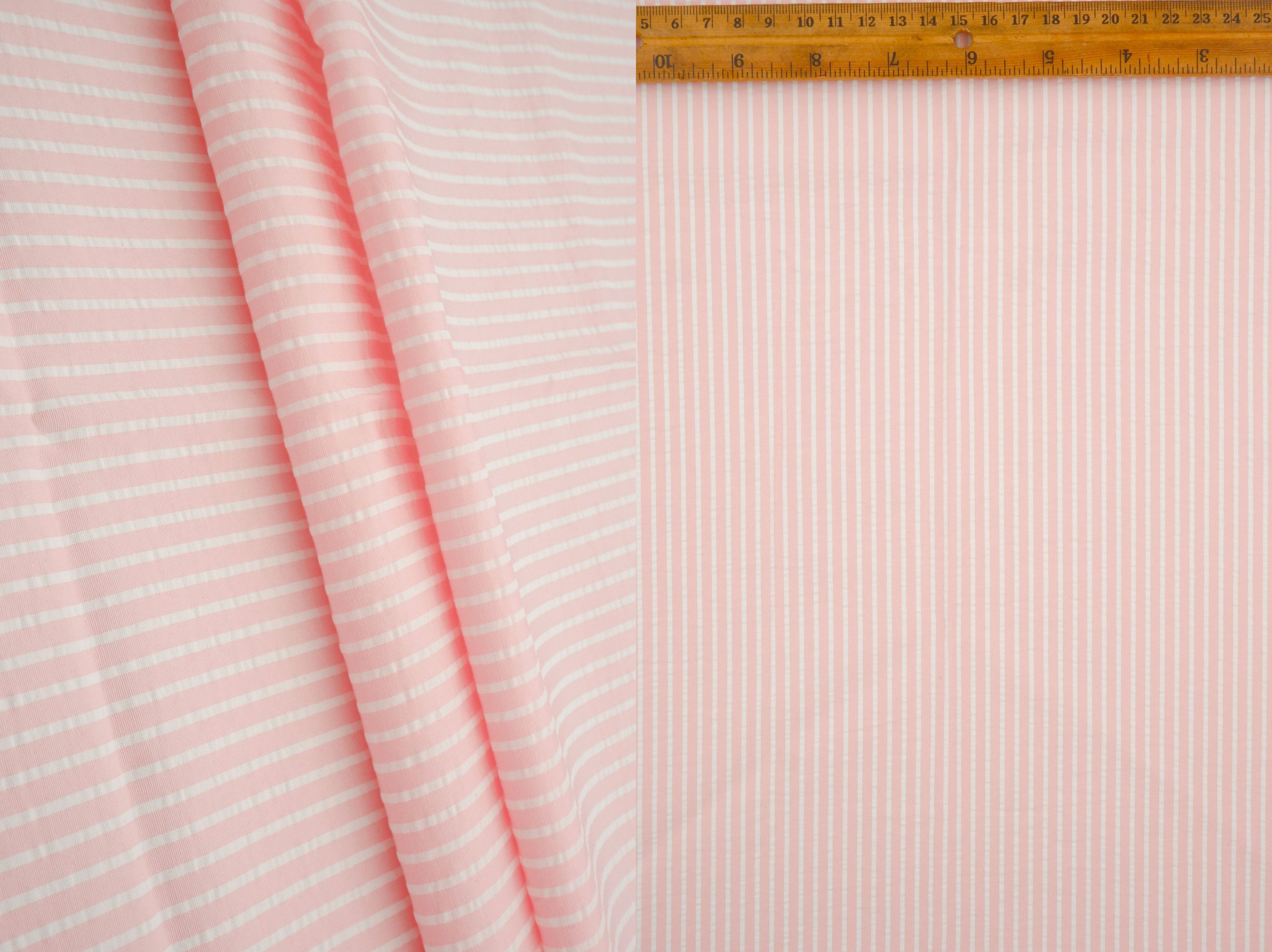 Seersucker Stripe Polyester Rayon Woven Fabric - POP4621