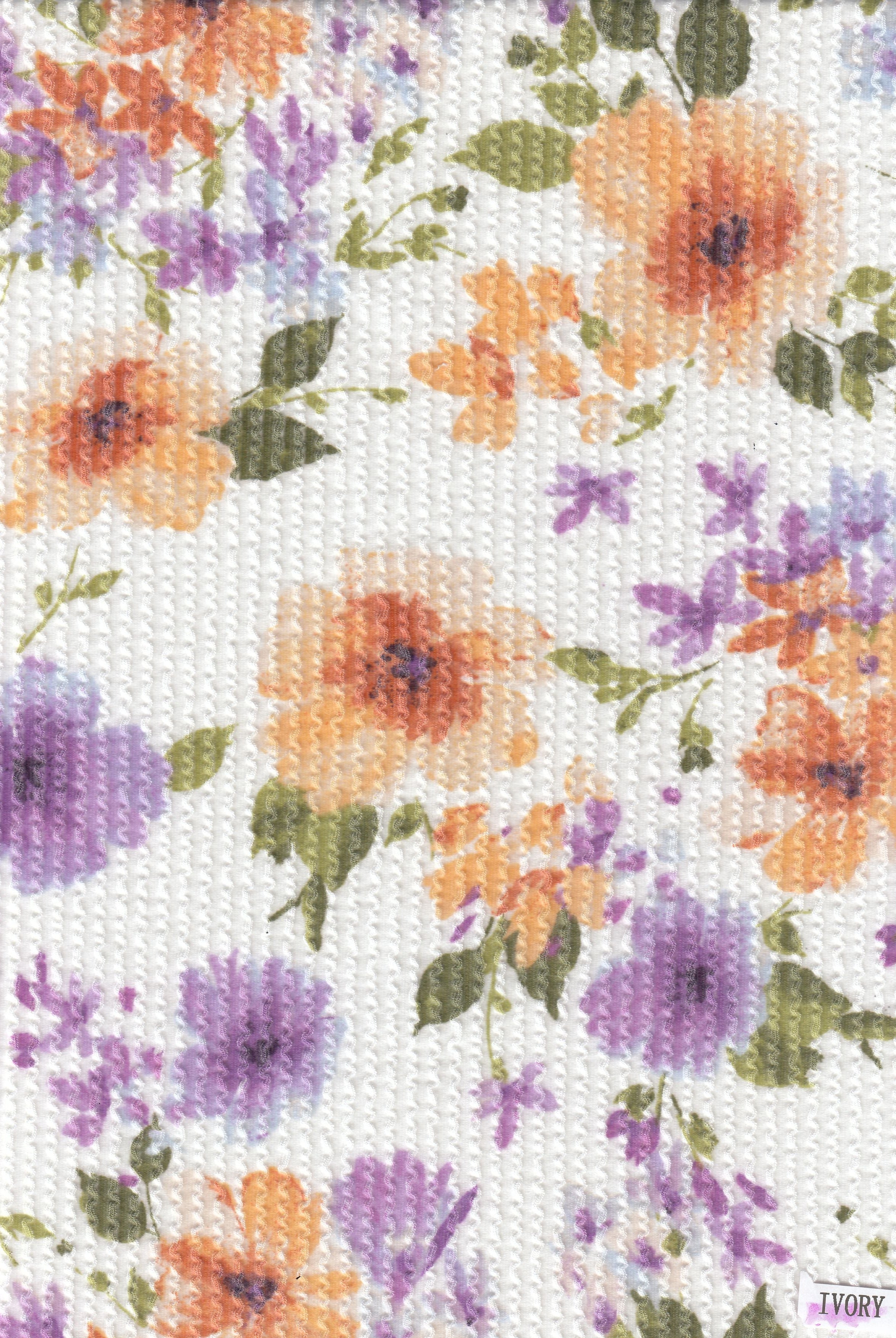 Floral Print Double Knit KNT4463-MS11657