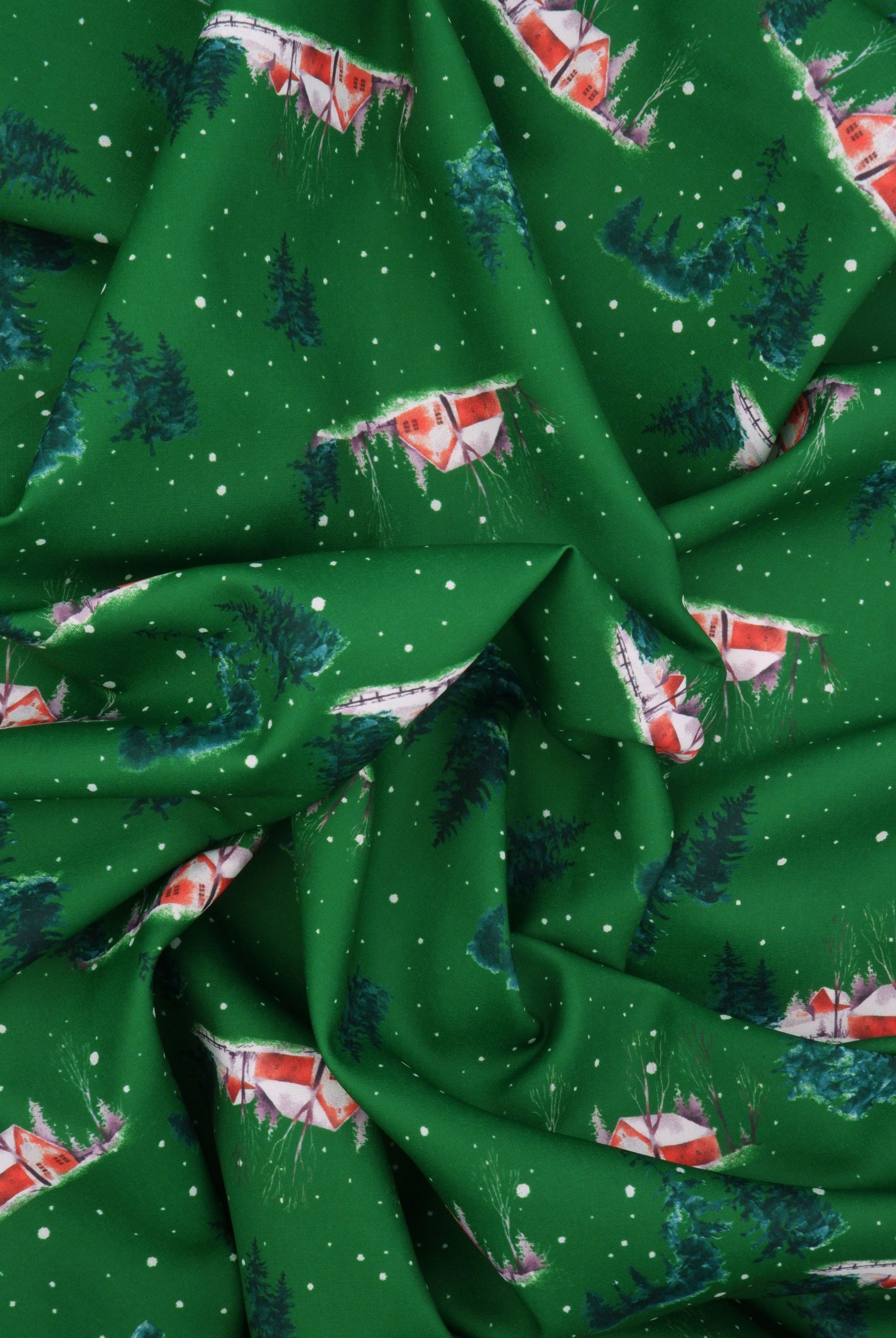 DPOP7704-M11735 GREEN WOVEN