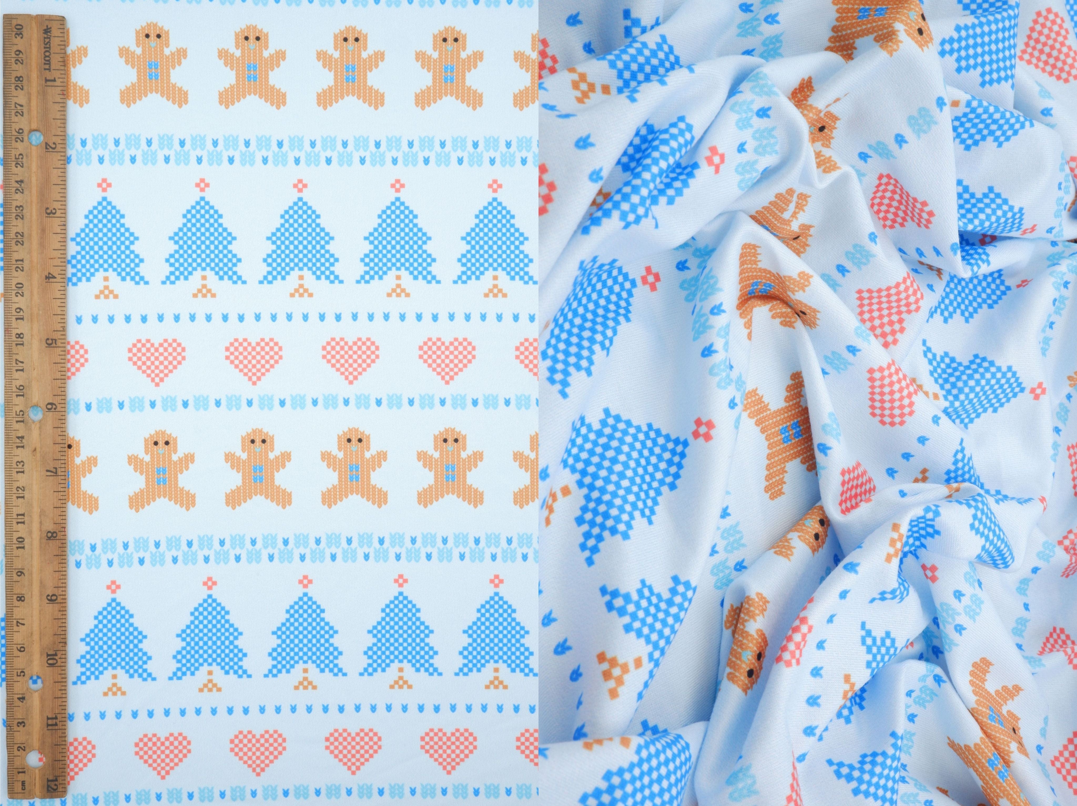 DTY Brushed Christmas Digital Print Knit Fabric - DKNT4520-M11737