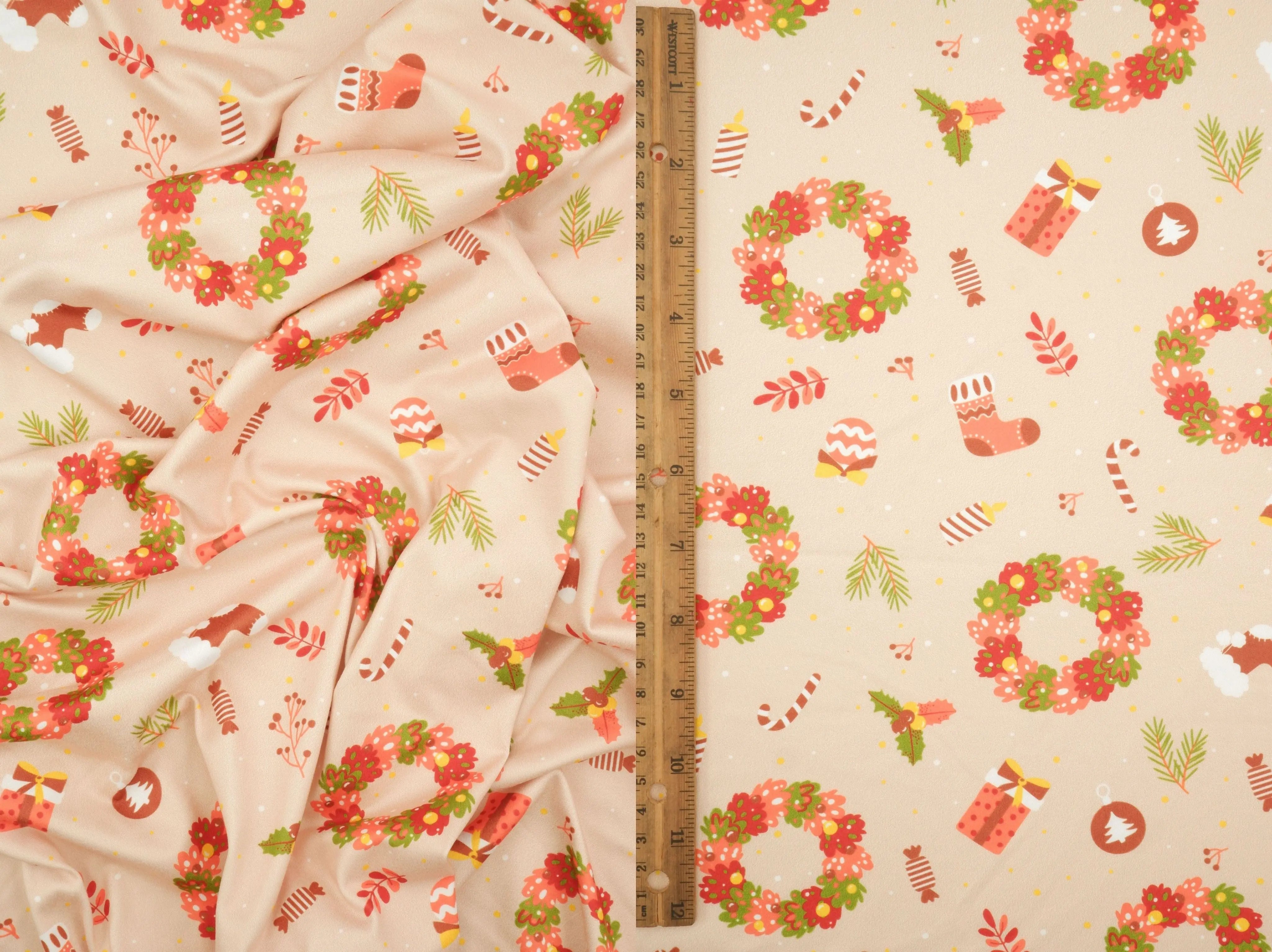 DKNT4520-M11730 TAN ACTIVEWEAR BIKER SHORTS BOTTOMS DIGITAL PRINT DRESS DTY BRUSHED KNIT PANTS POLYESTER SKIRTS SPANDEX