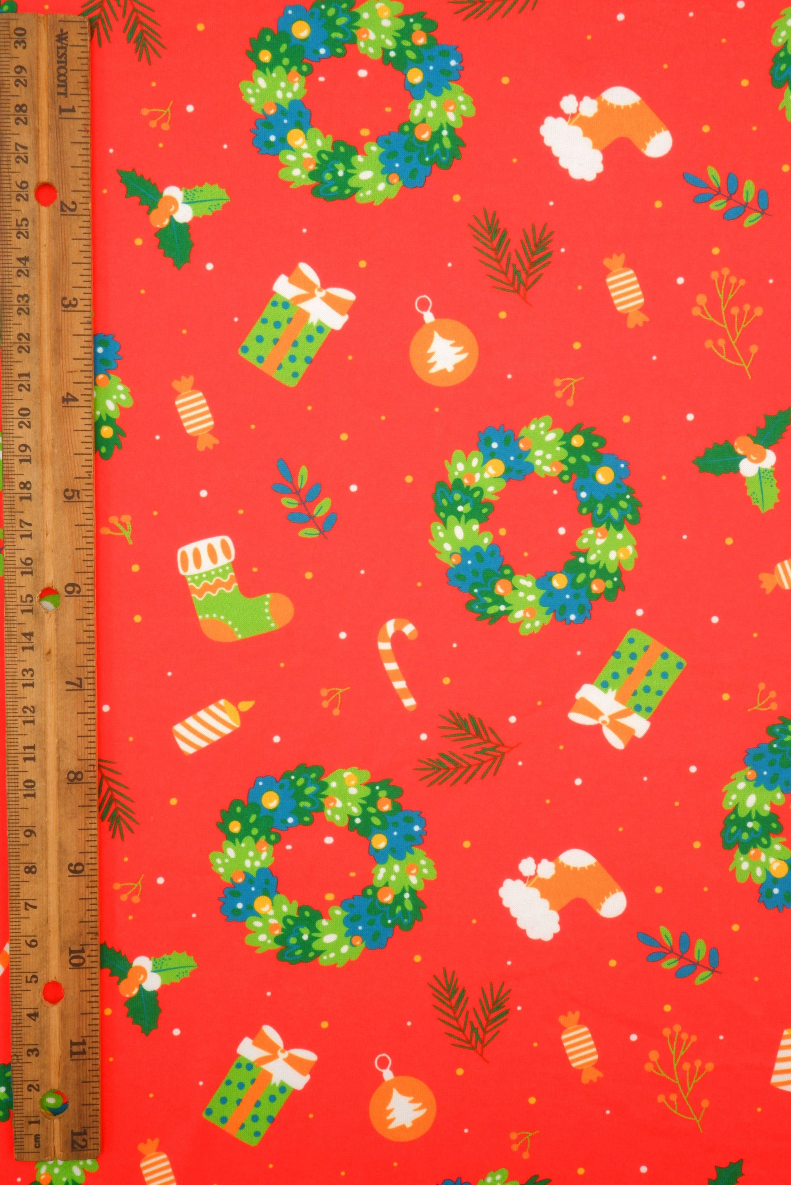 DKNT4520-M11730 RED ACTIVEWEAR BIKER SHORTS BOTTOMS DIGITAL PRINT DRESS DTY BRUSHED KNIT PANTS POLYESTER SKIRTS SPANDEX