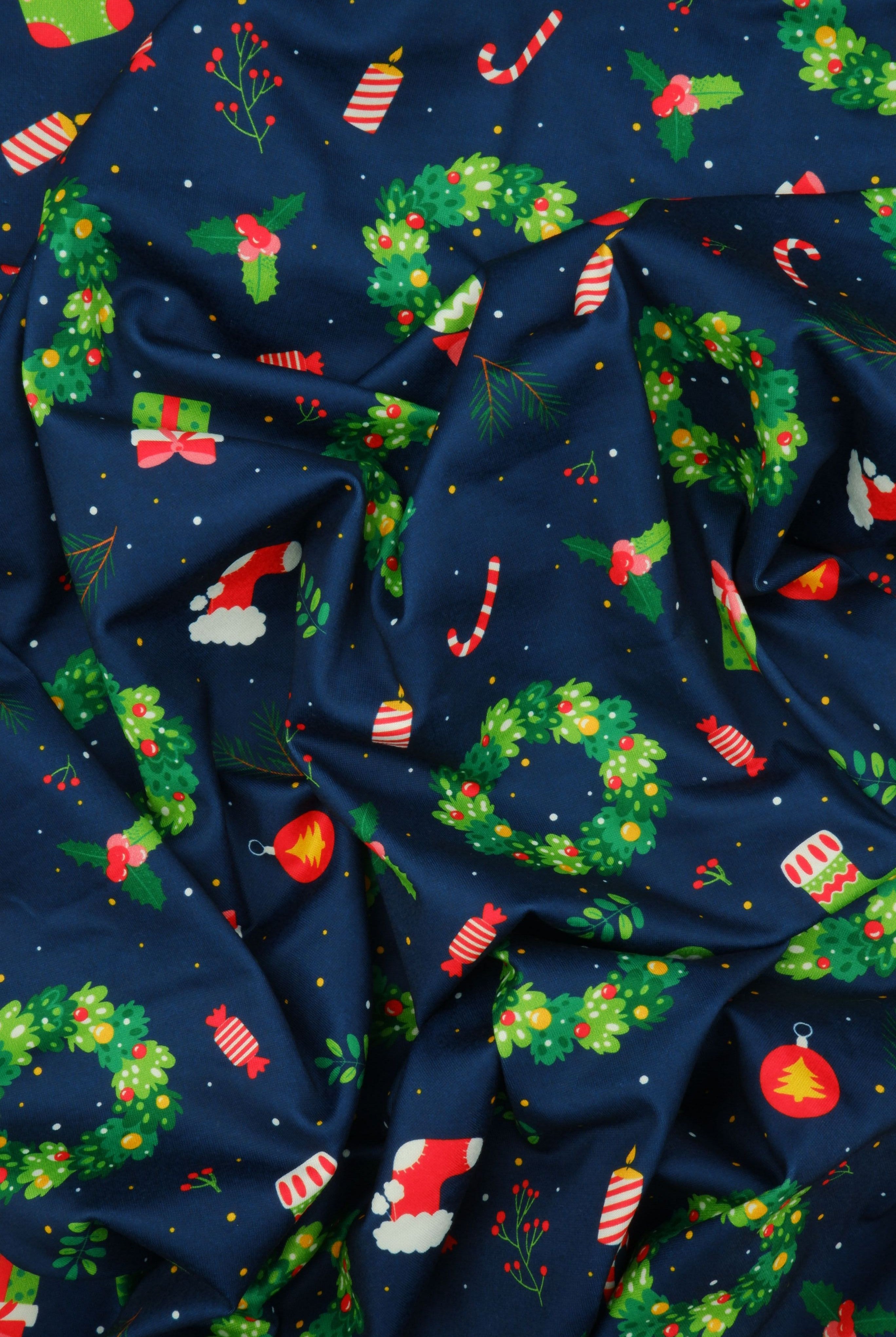 DKNT4520-M11730 NAVY ACTIVEWEAR BIKER SHORTS BOTTOMS DIGITAL PRINT DRESS DTY BRUSHED KNIT PANTS POLYESTER SKIRTS SPANDEX