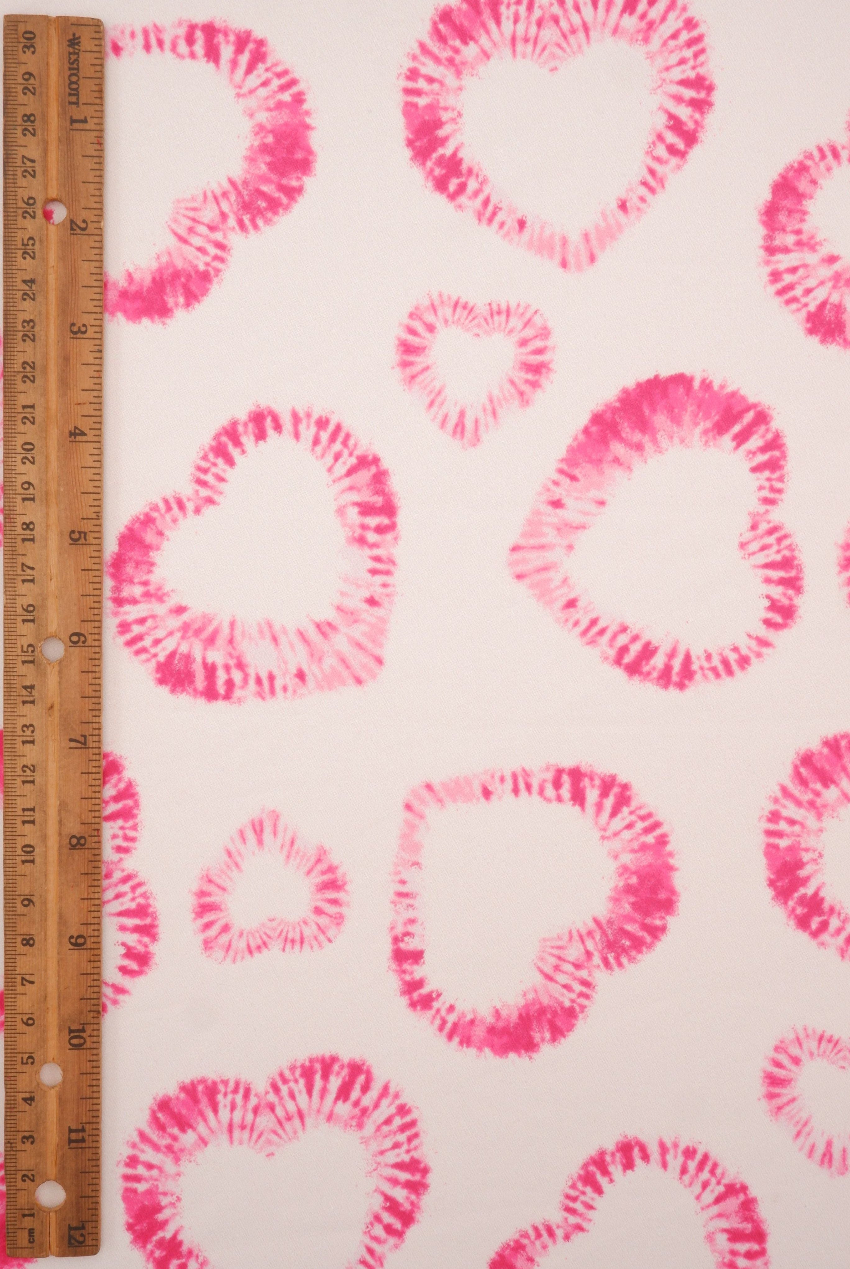 DTY Brushed Heart Digital Print Knit Fabric - DKNT4520-M11753
