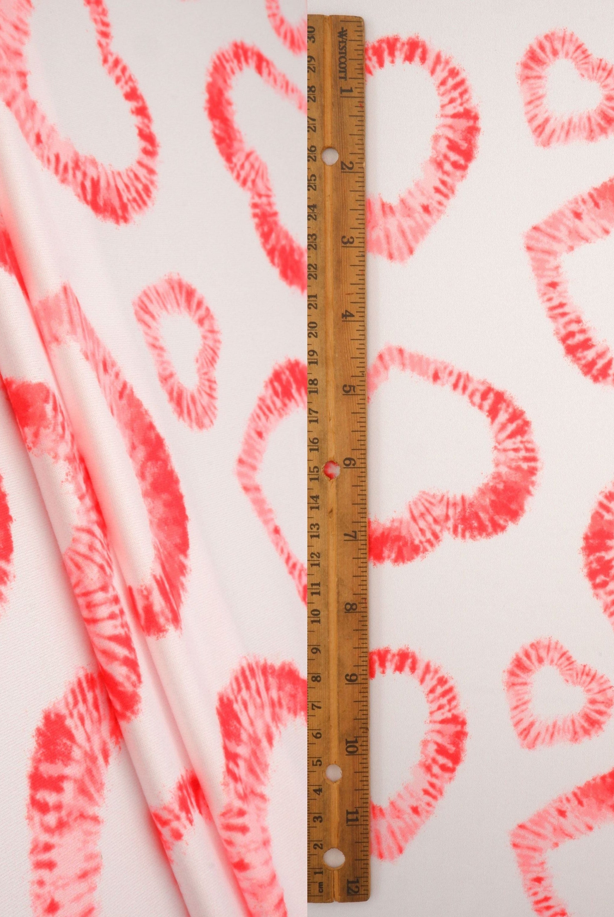 DTY Brushed Heart Digital Print Knit Fabric - DKNT4520-M11753
