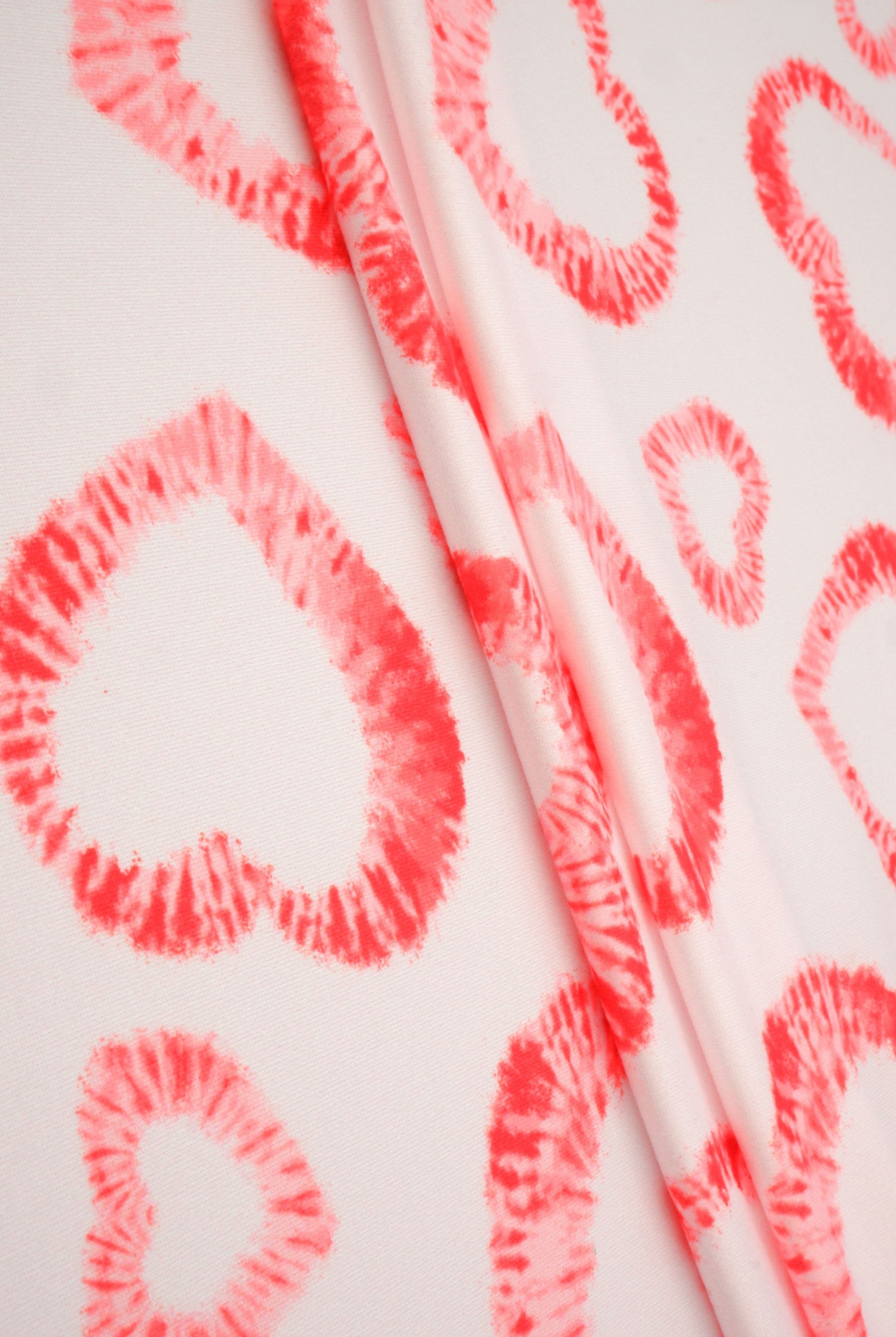 DTY Brushed Heart Digital Print Knit Fabric - DKNT4520-M11753