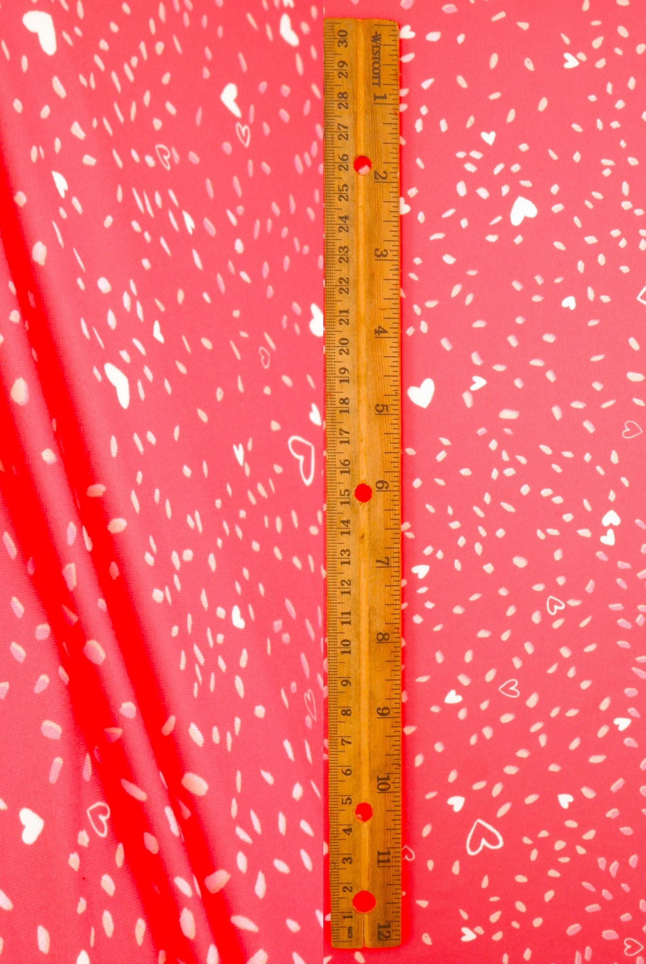 DTY Brushed Valentine Heart Digital Print Knit Fabric - DKNT4520-M11758