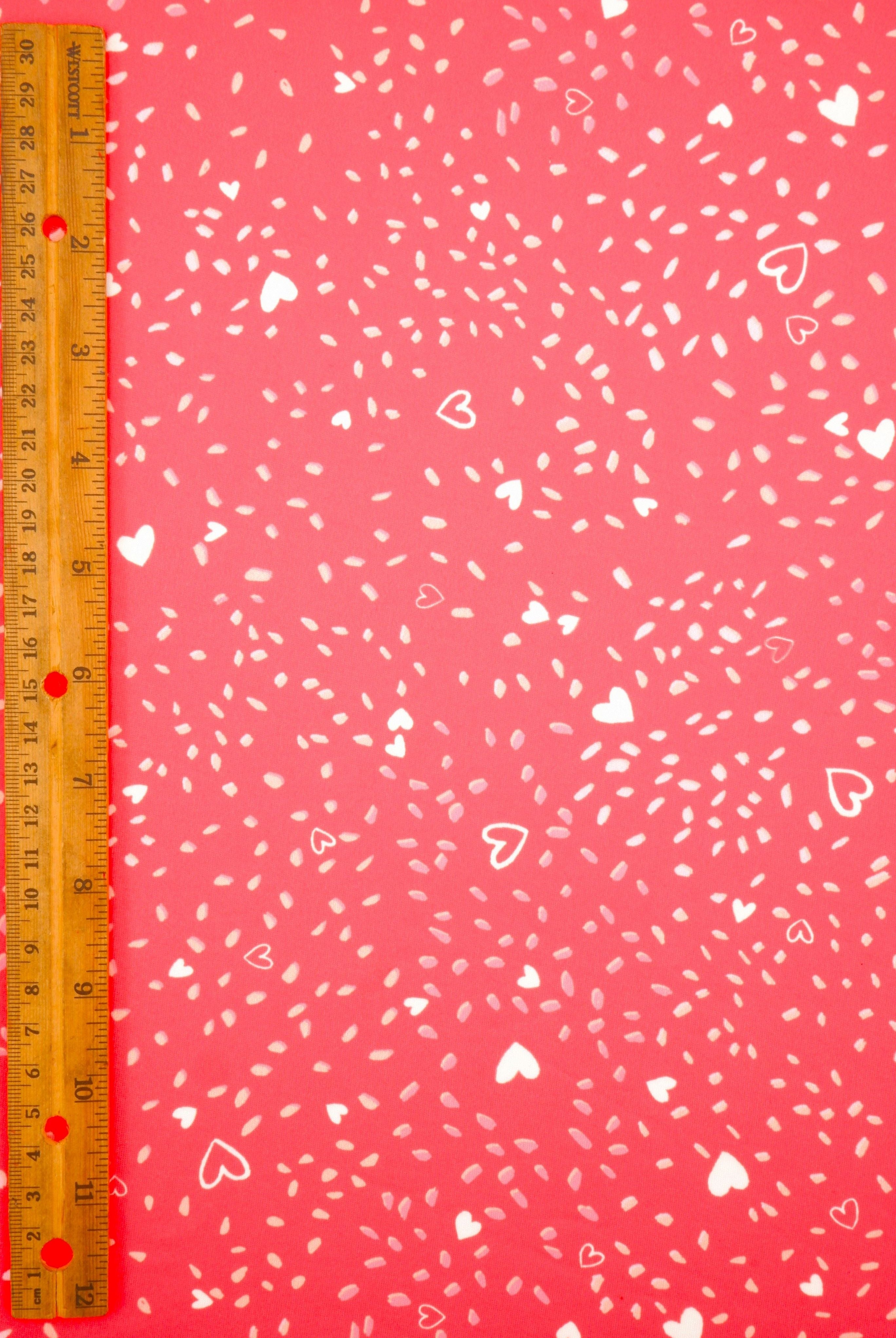 DTY Brushed Valentine Heart Digital Print Knit Fabric - DKNT4520-M11758