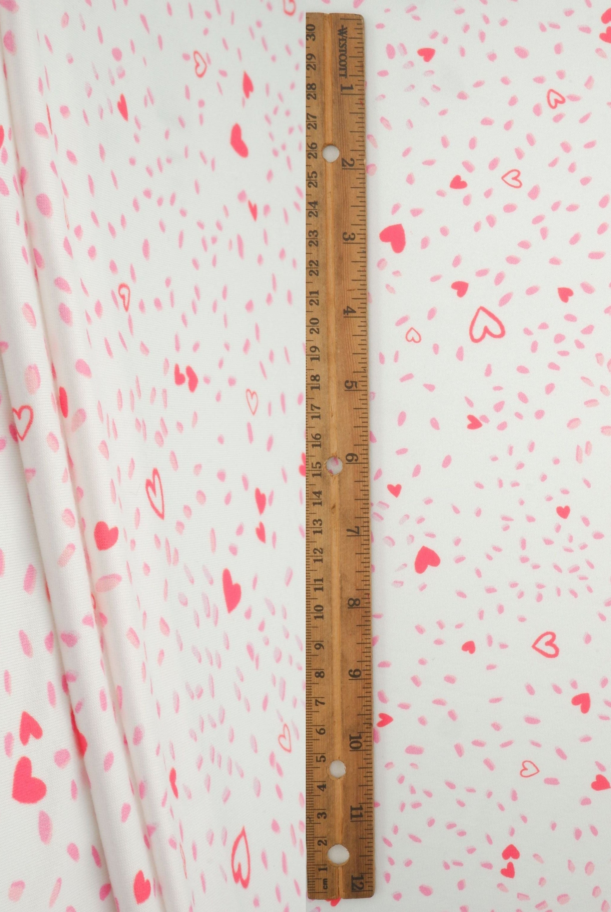 DTY Brushed Valentine Heart Digital Print Knit Fabric - DKNT4520-M11758