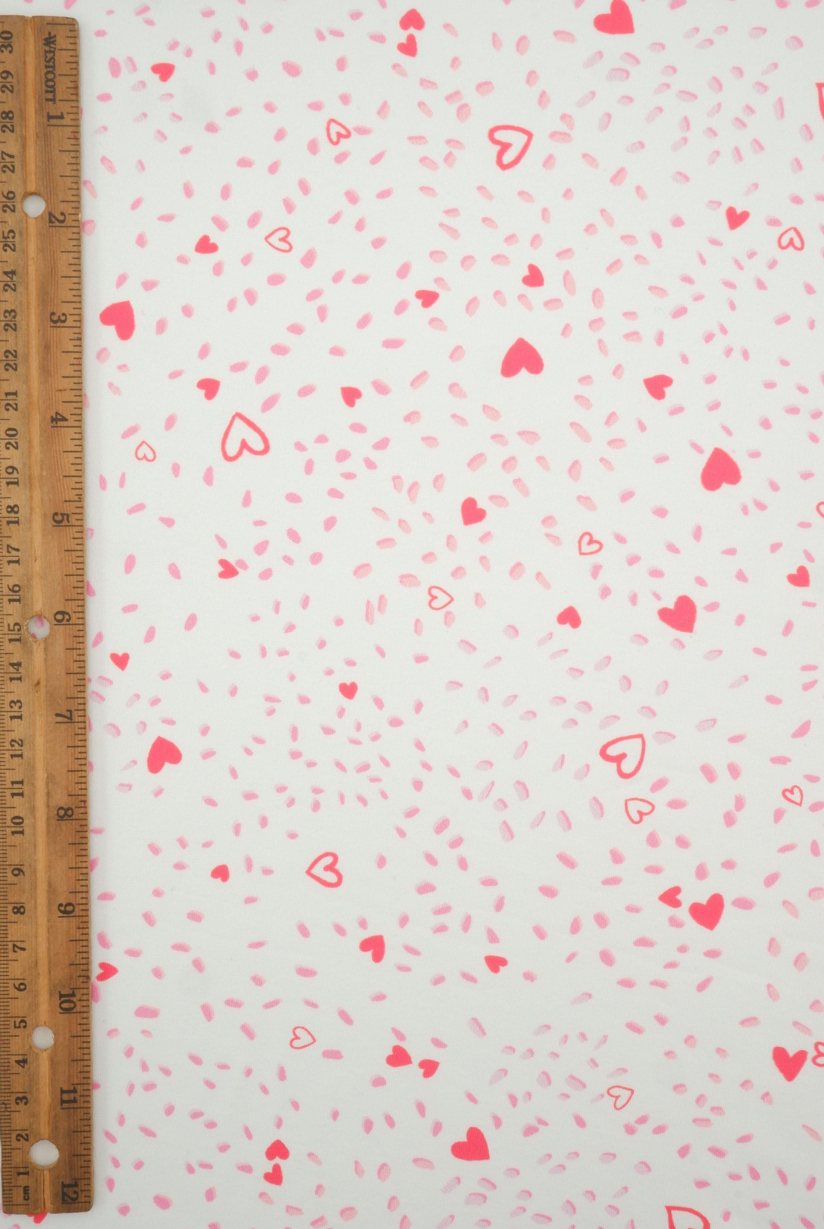DTY Brushed Valentine Heart Digital Print Knit Fabric - DKNT4520-M11758