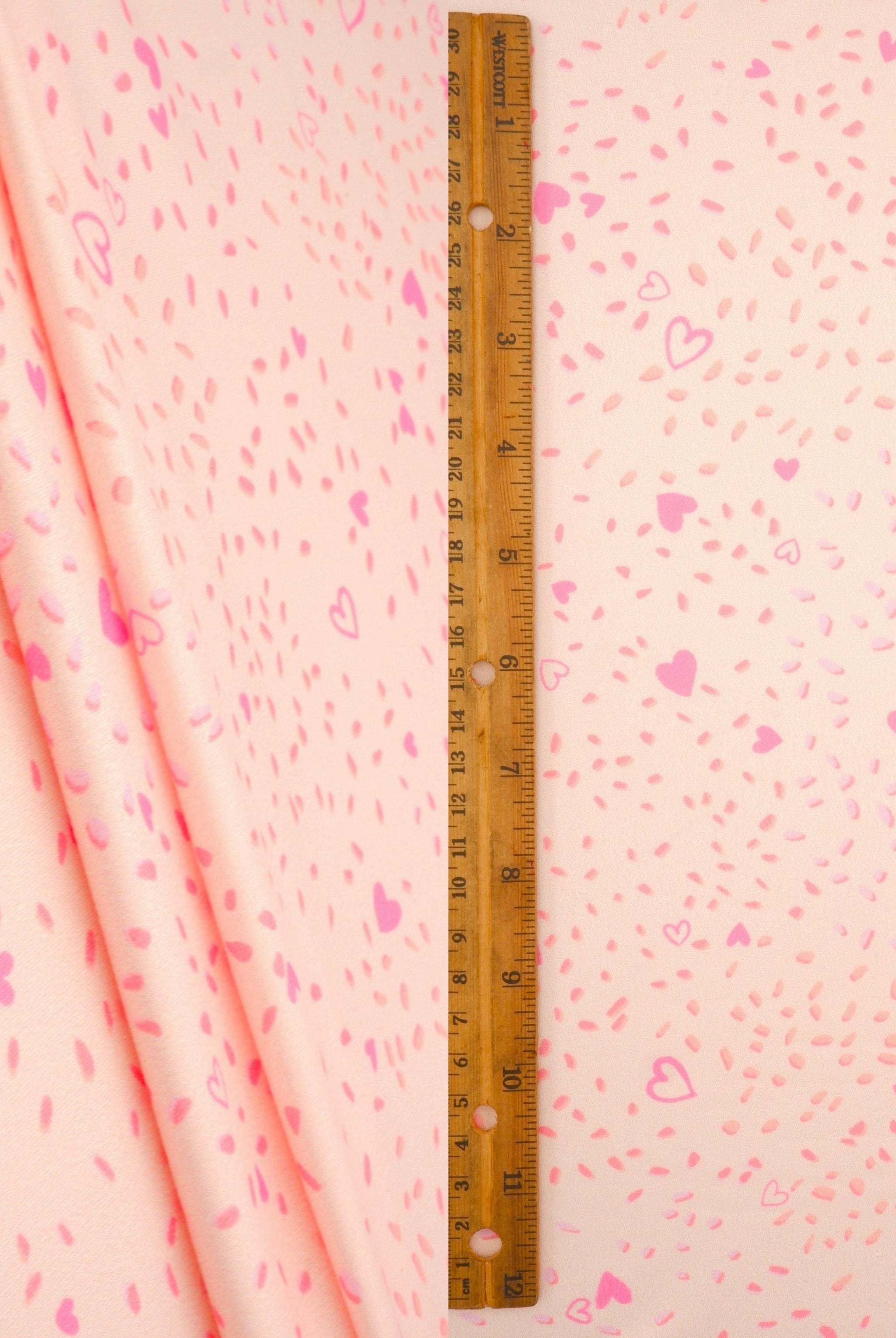 DTY Brushed Valentine Heart Digital Print Knit Fabric - DKNT4520-M11758