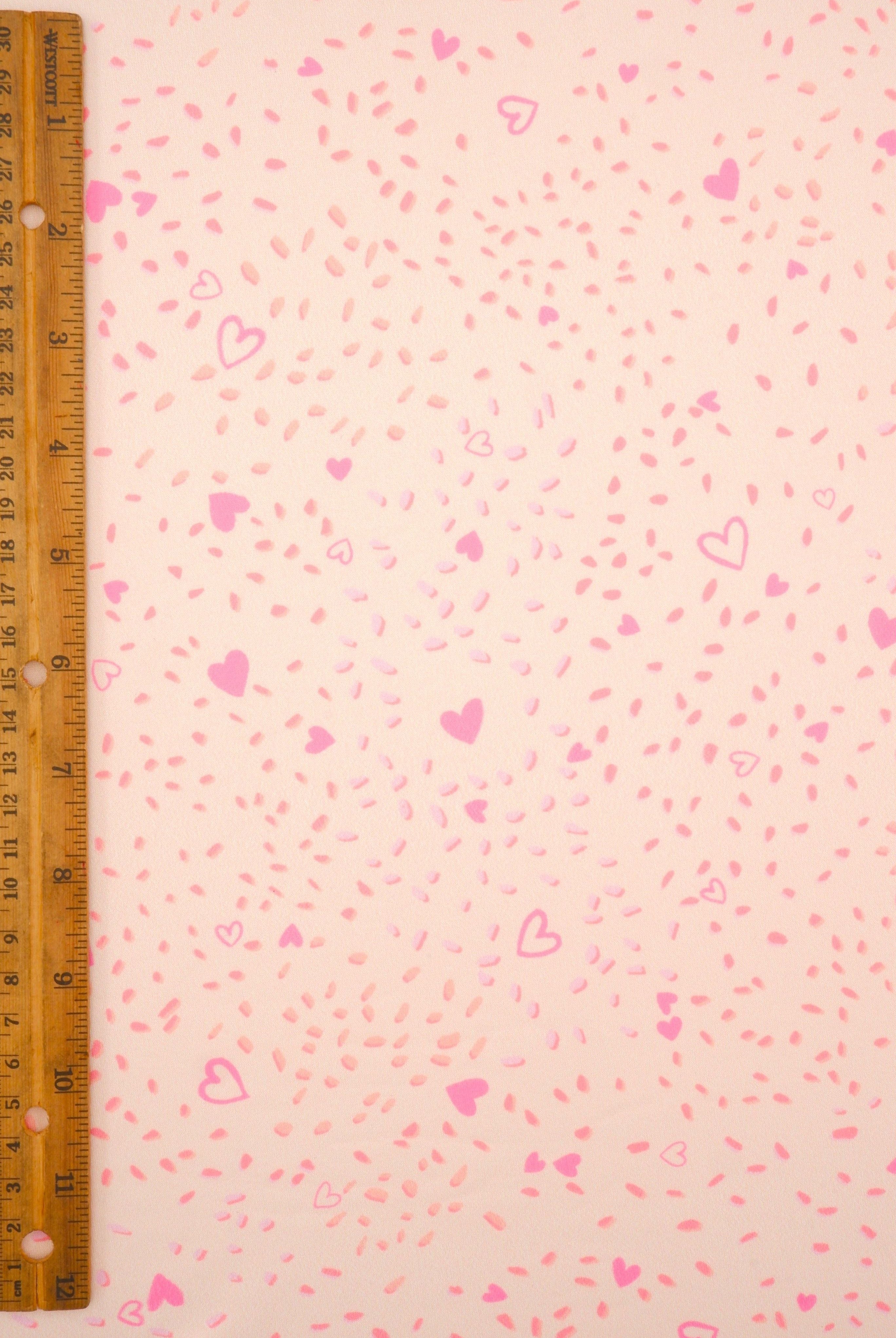 DTY Brushed Valentine Heart Digital Print Knit Fabric - DKNT4520-M11758