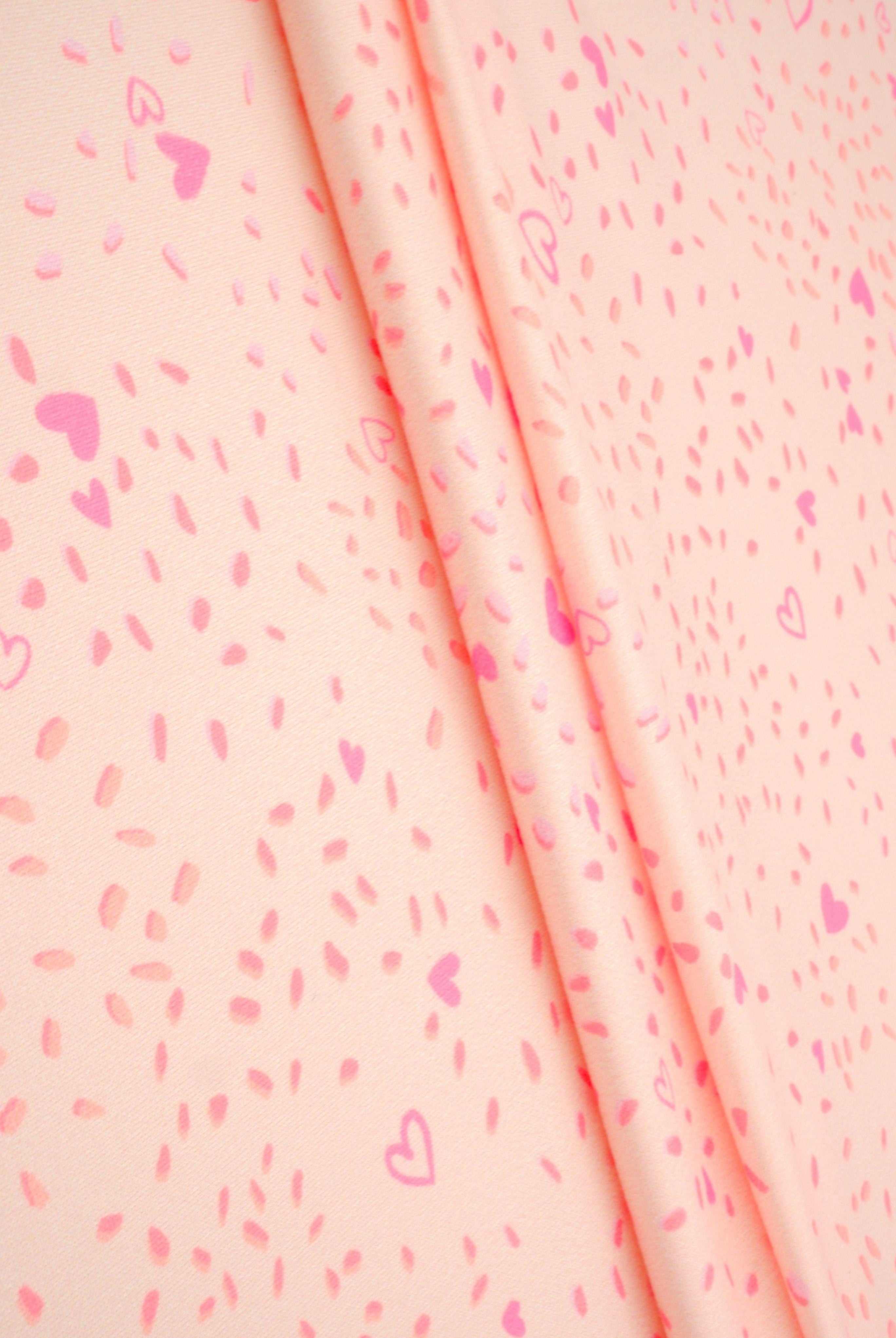 DTY Brushed Valentine Heart Digital Print Knit Fabric - DKNT4520-M11758