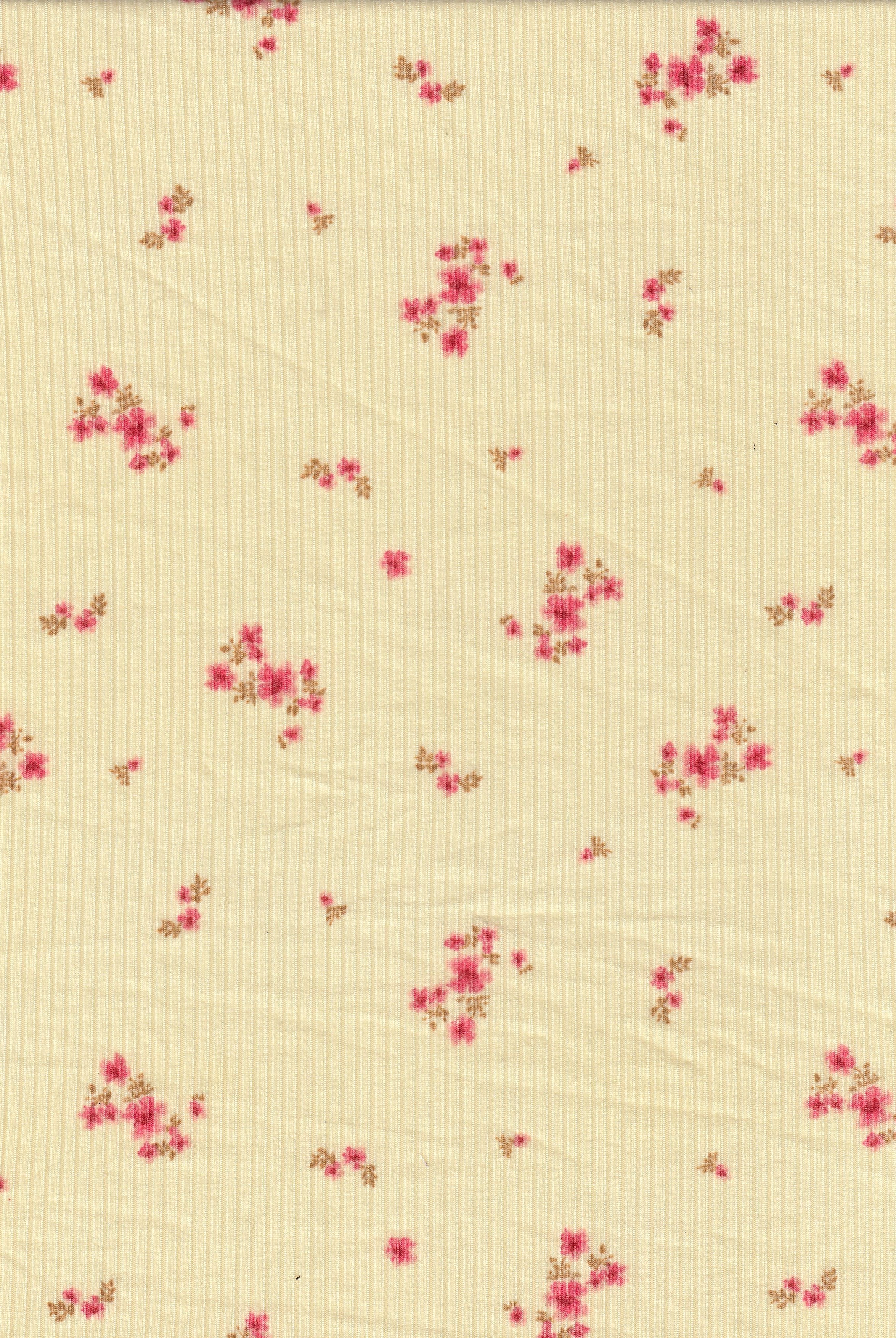 Ditsy Floral 4x2 Yummy Rib Polyester Spandex Knit KNT3422-MS11721