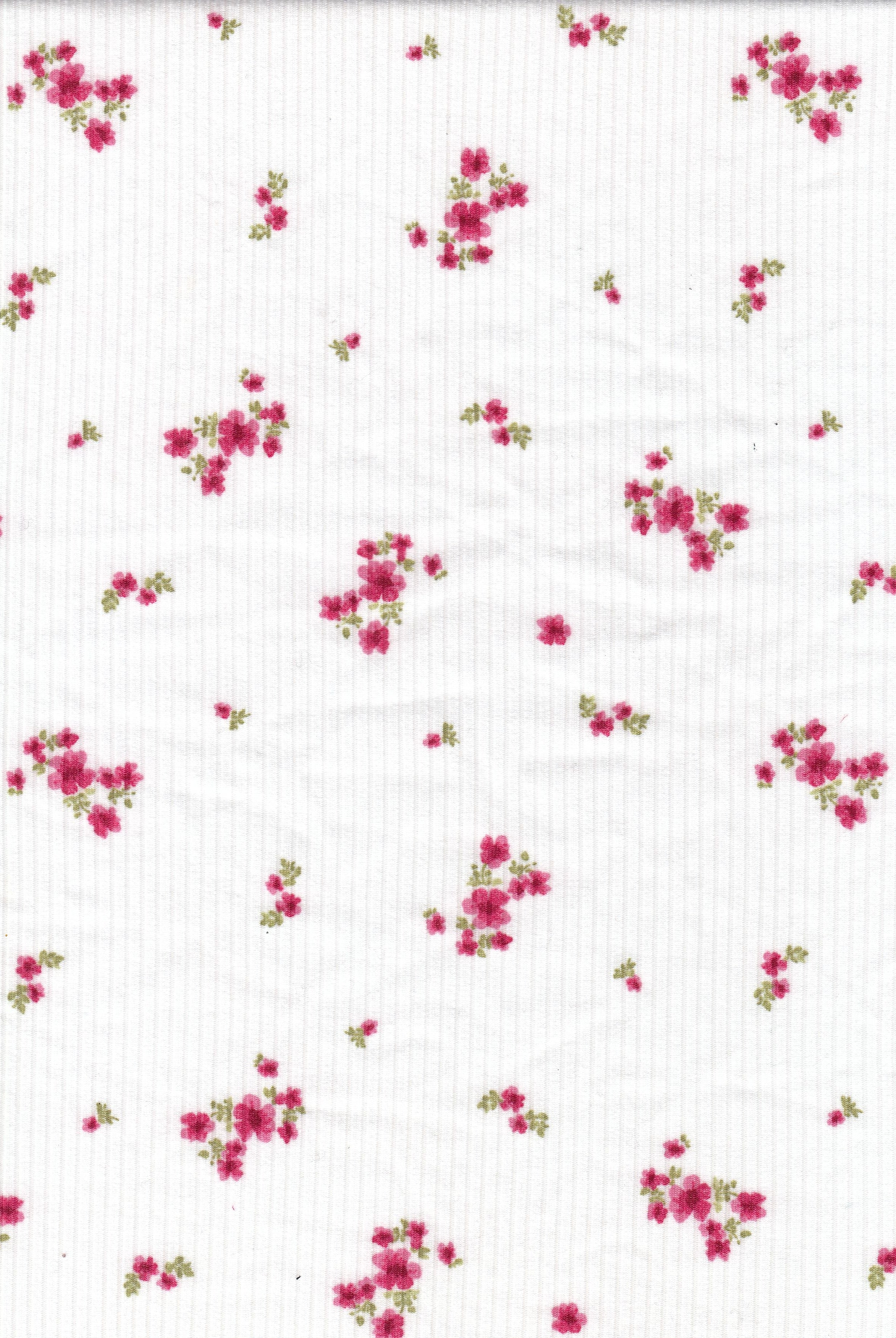 Ditsy Floral 4x2 Yummy Rib Polyester Spandex Knit KNT3422-MS11721