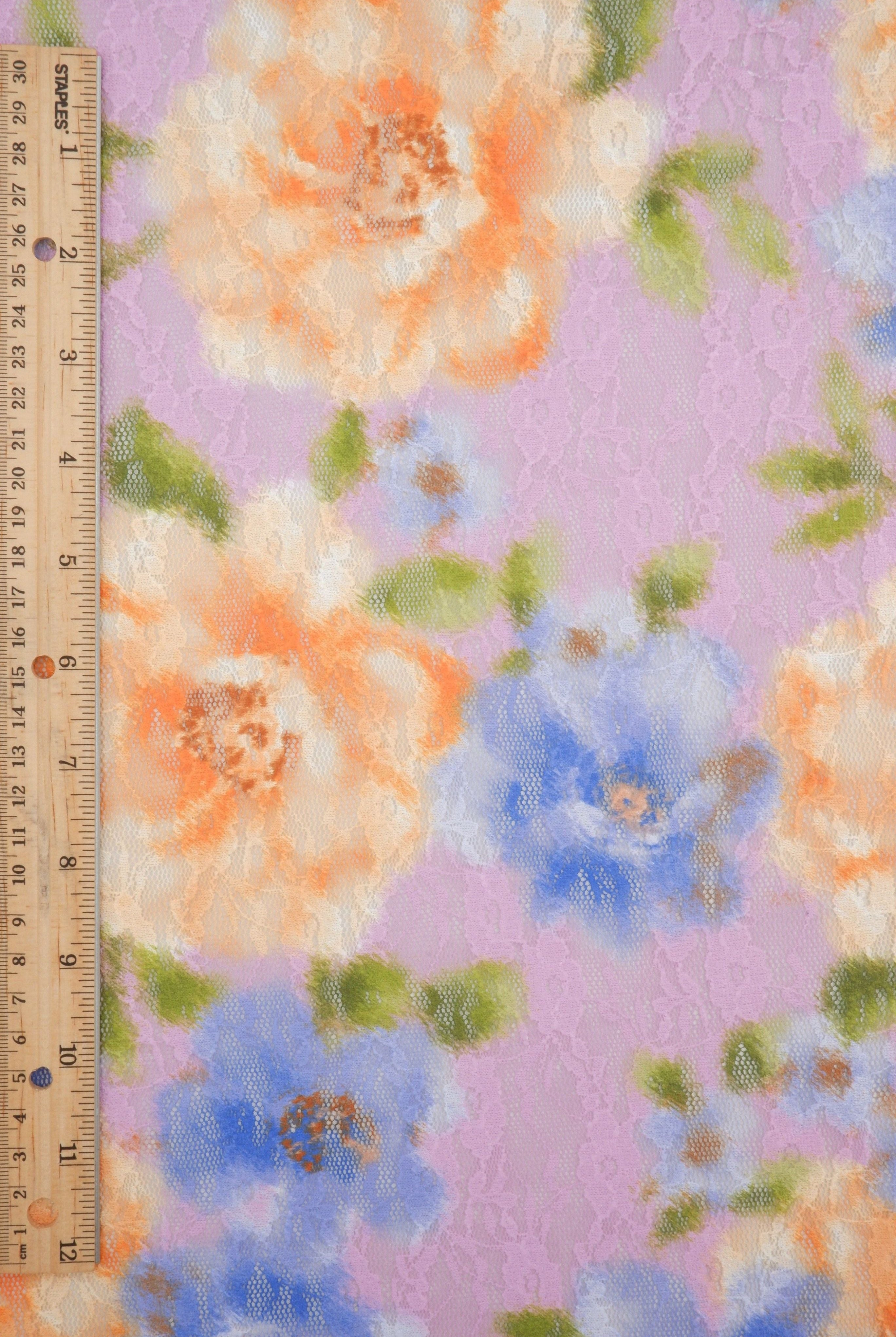 Floral Digital Print Lace LACE4481-M11709