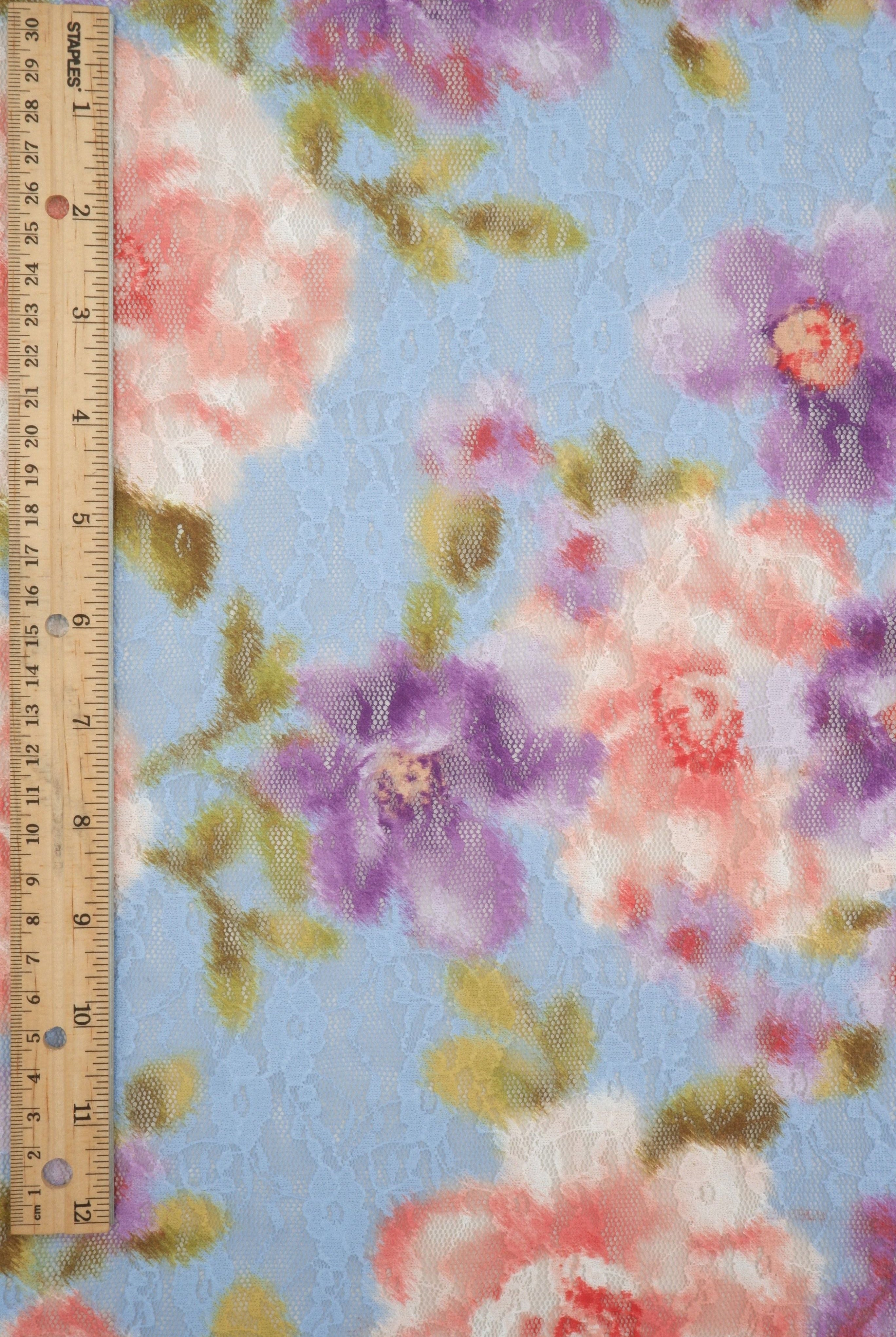 Floral Digital Print Lace LACE4481-M11709